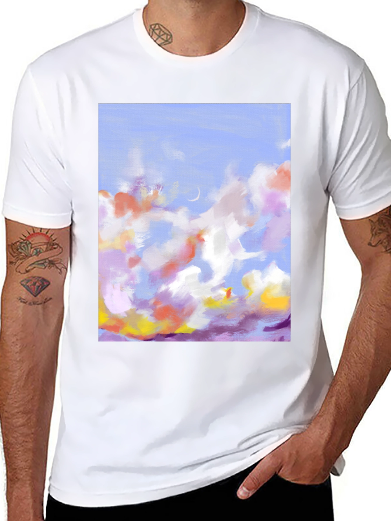 Dreamy Sky T-Shirt - Artistic Cloud Design