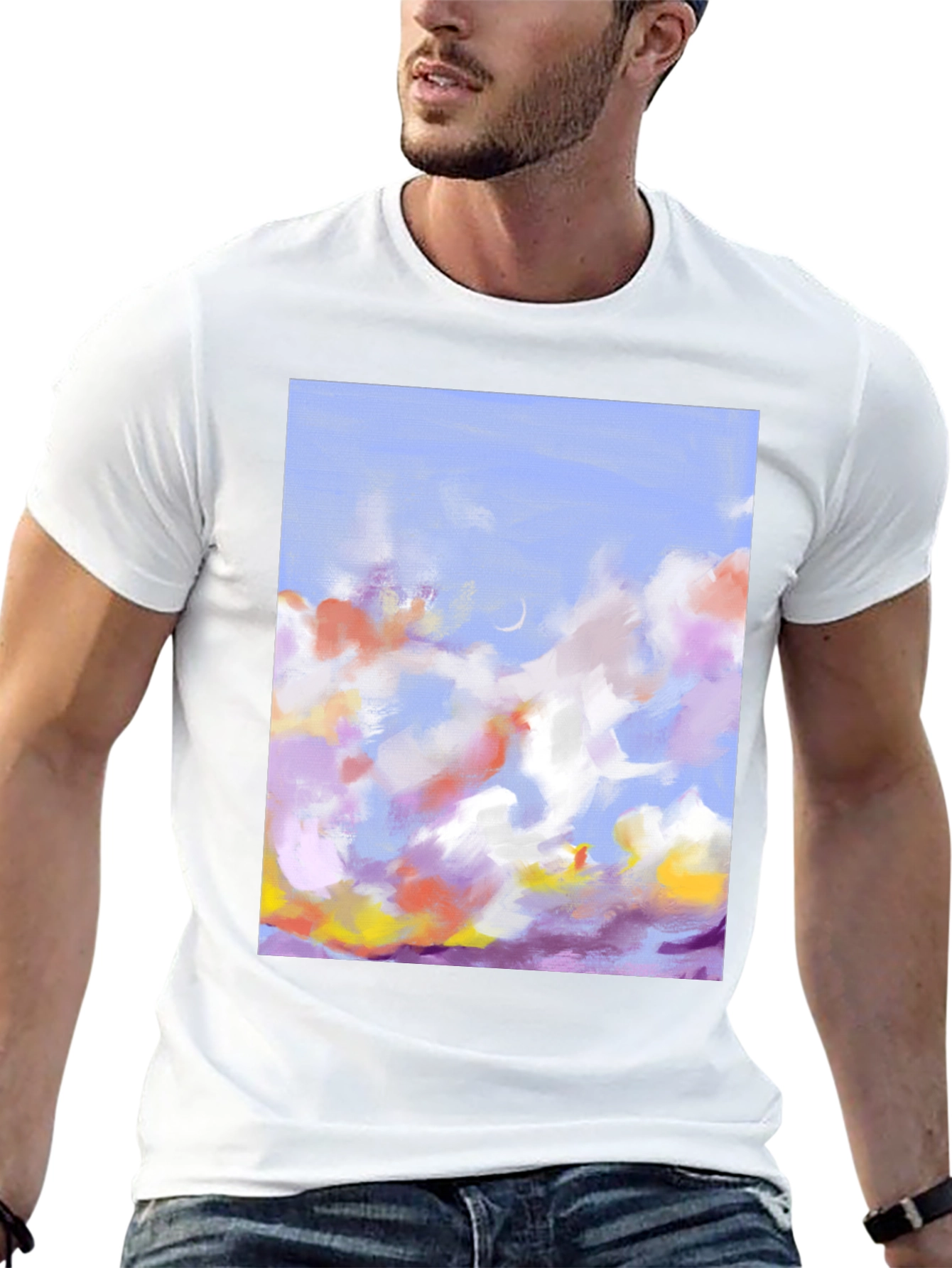 Dreamy Sky T-Shirt - Artistic Cloud Design