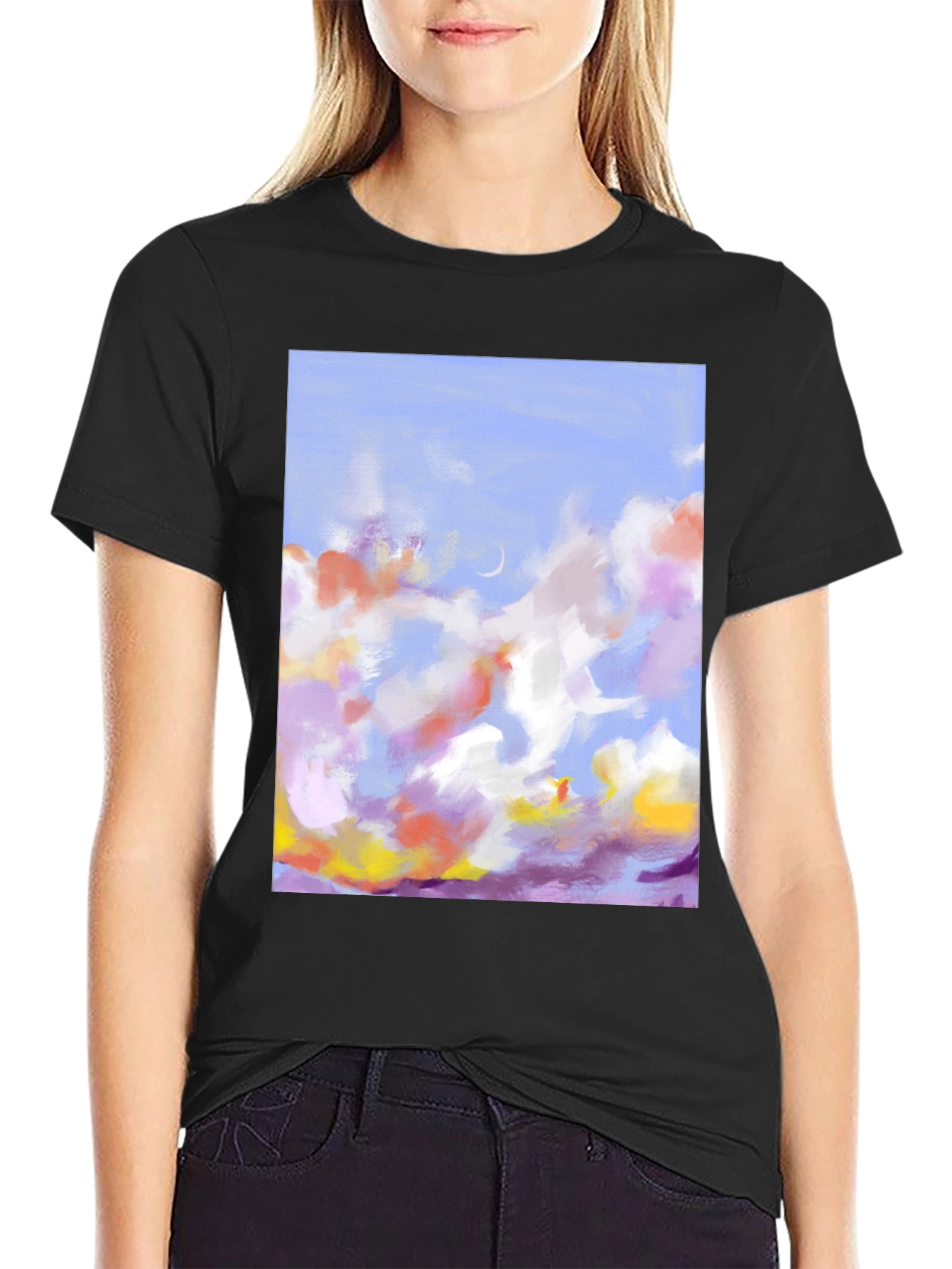 Dreamy Sky T-Shirt - Artistic Cloud Design