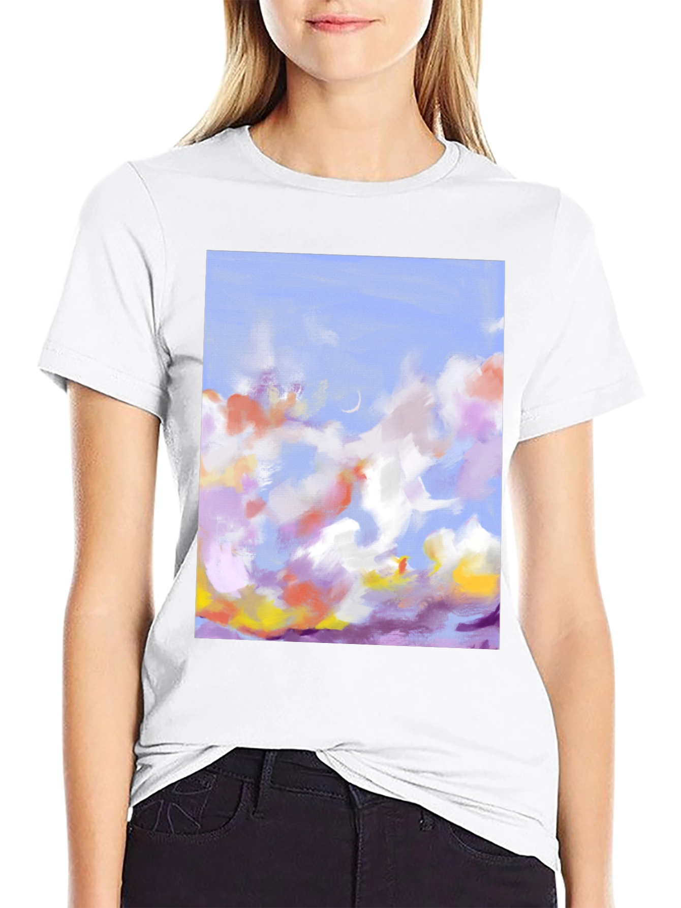 Dreamy Sky T-Shirt - Artistic Cloud Design