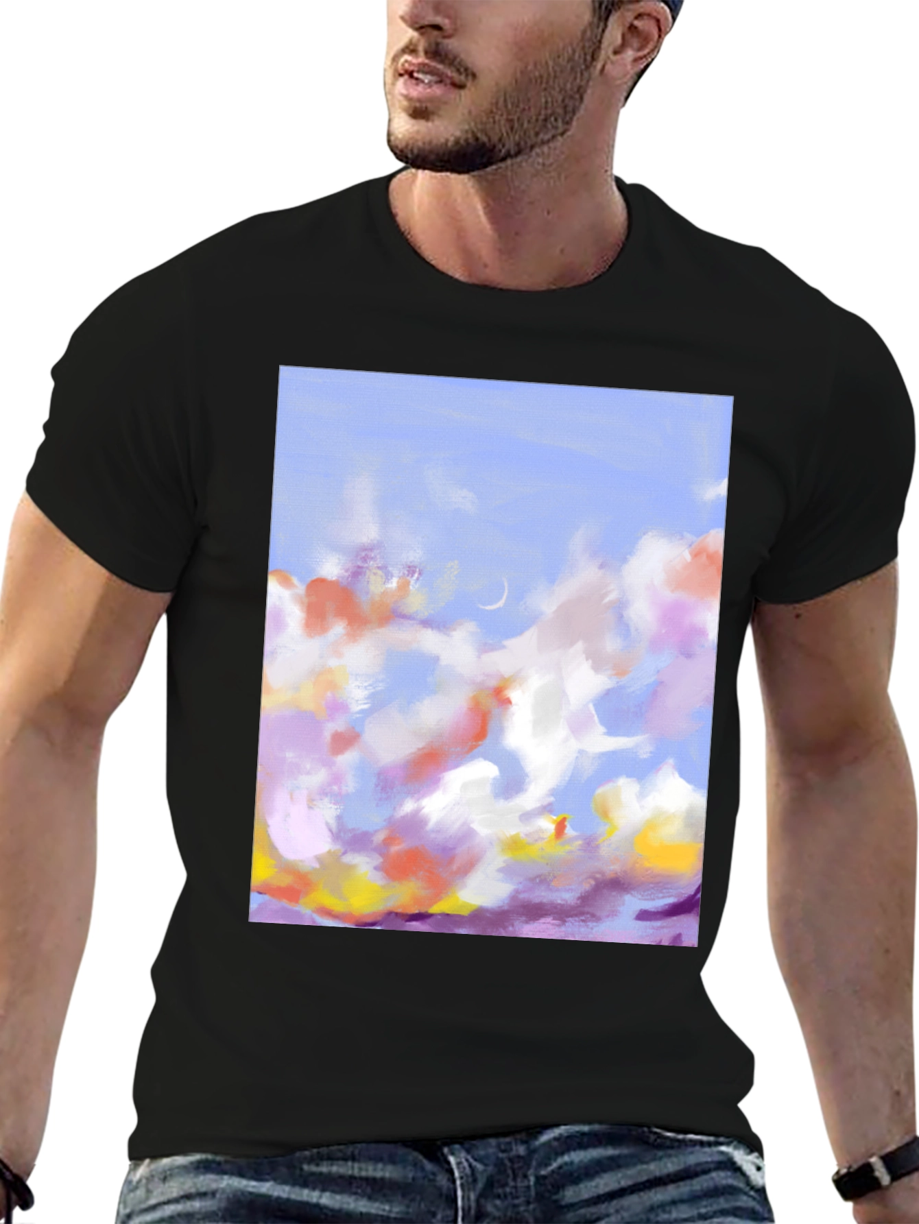 Dreamy Sky T-Shirt - Artistic Cloud Design