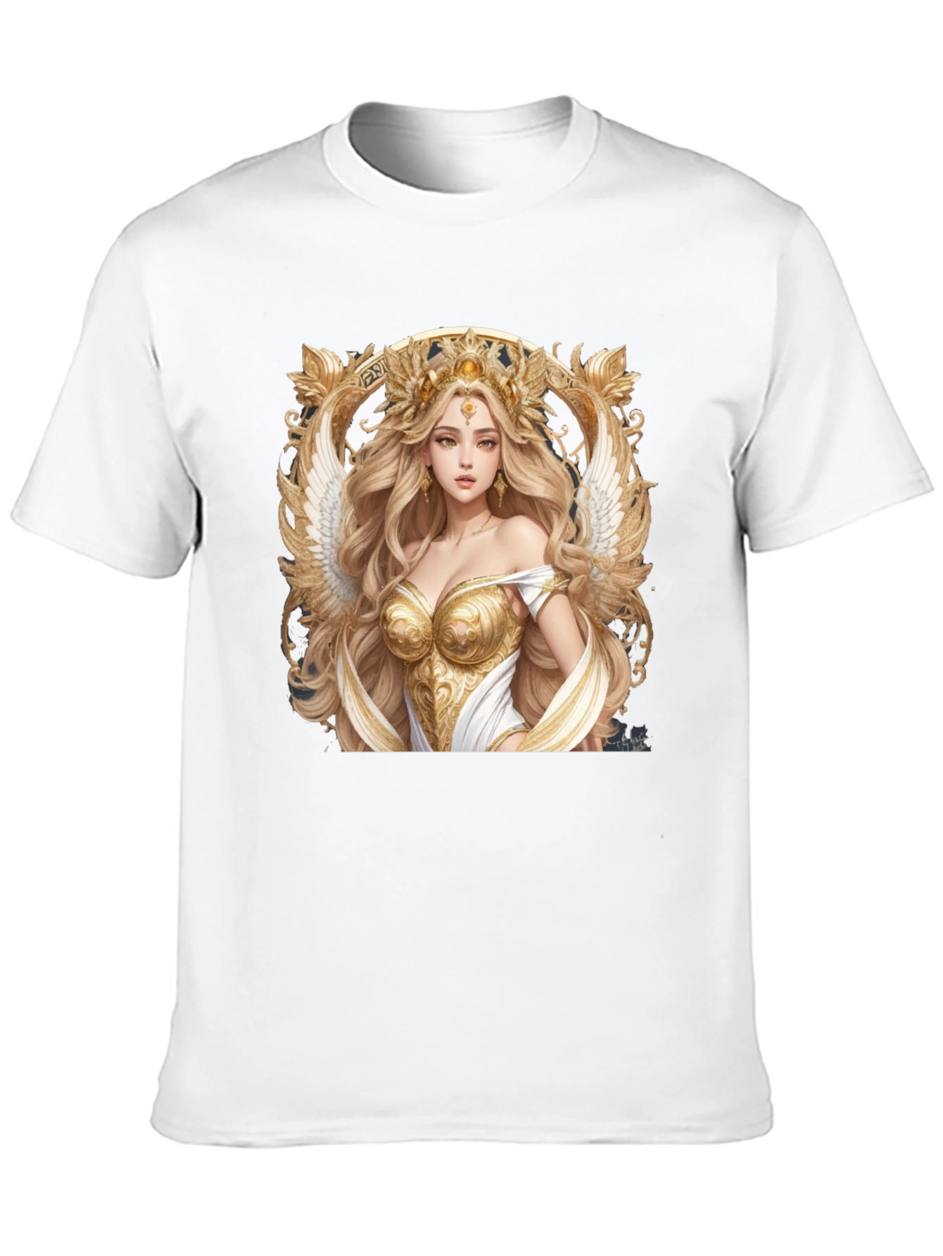 Angelic Goddess Graphic Tee - Black