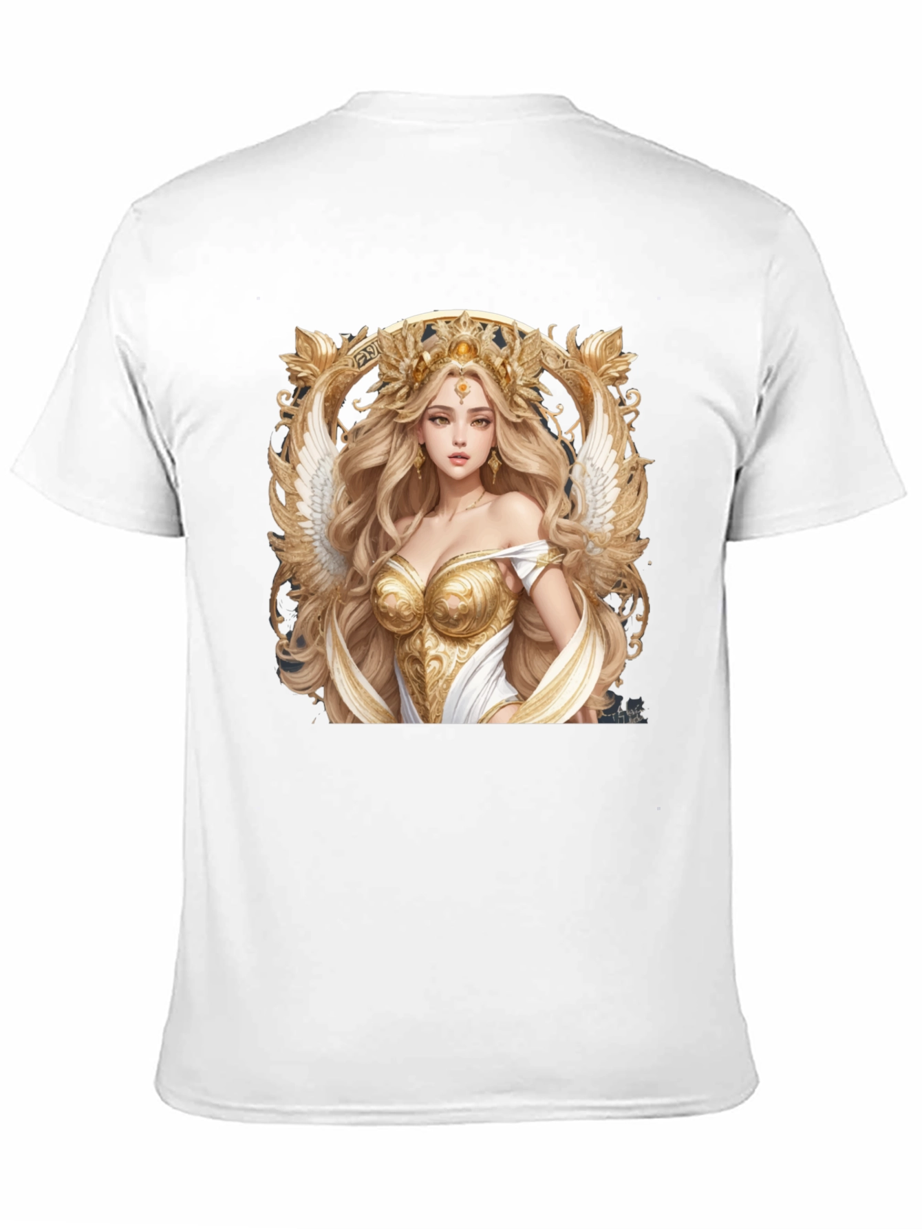 Angelic Goddess Graphic Tee - Black