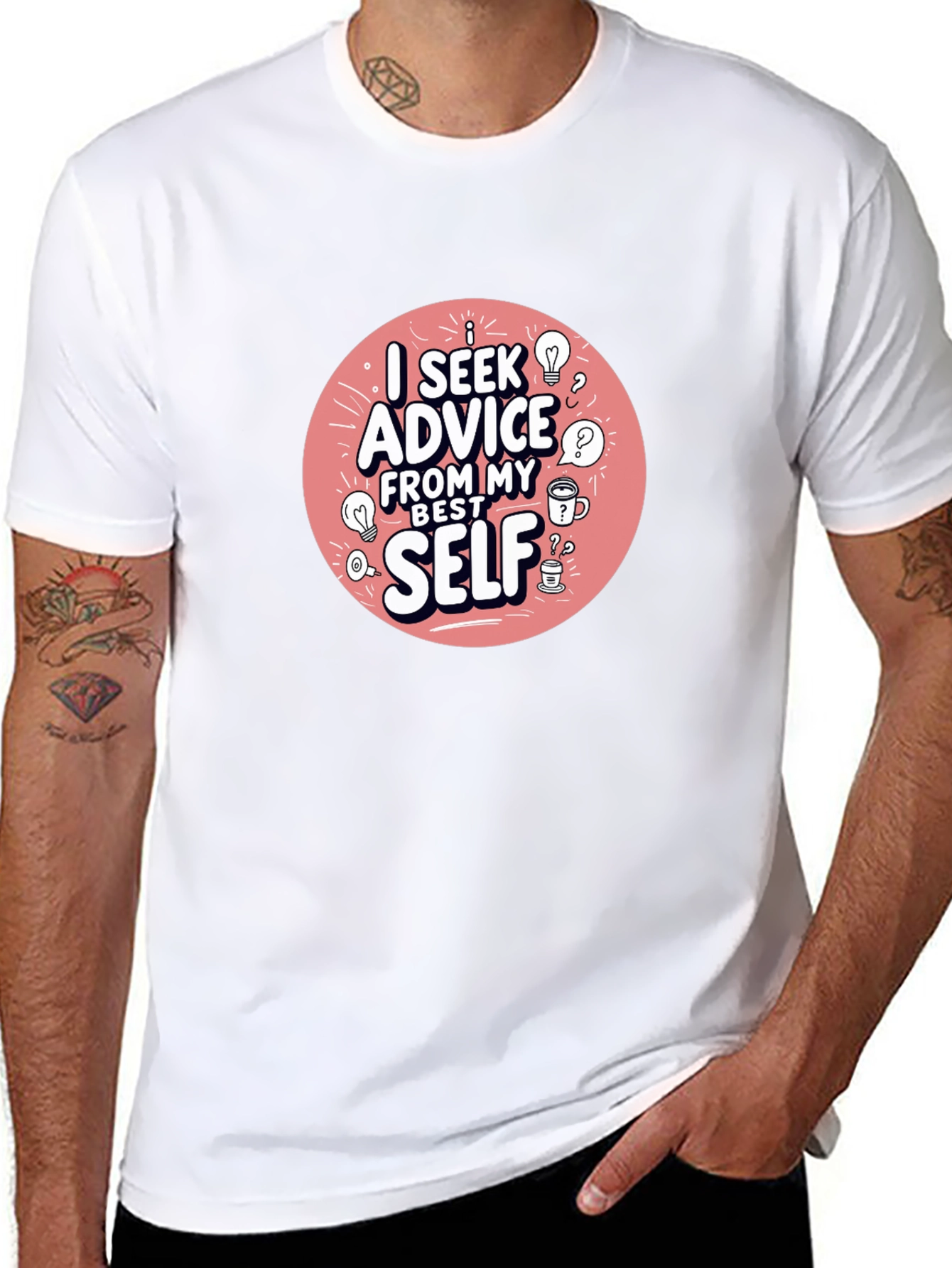 Advice From My Best Self Black Graphic Tee