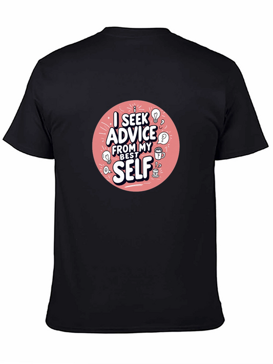 Advice From My Best Self Black Graphic Tee