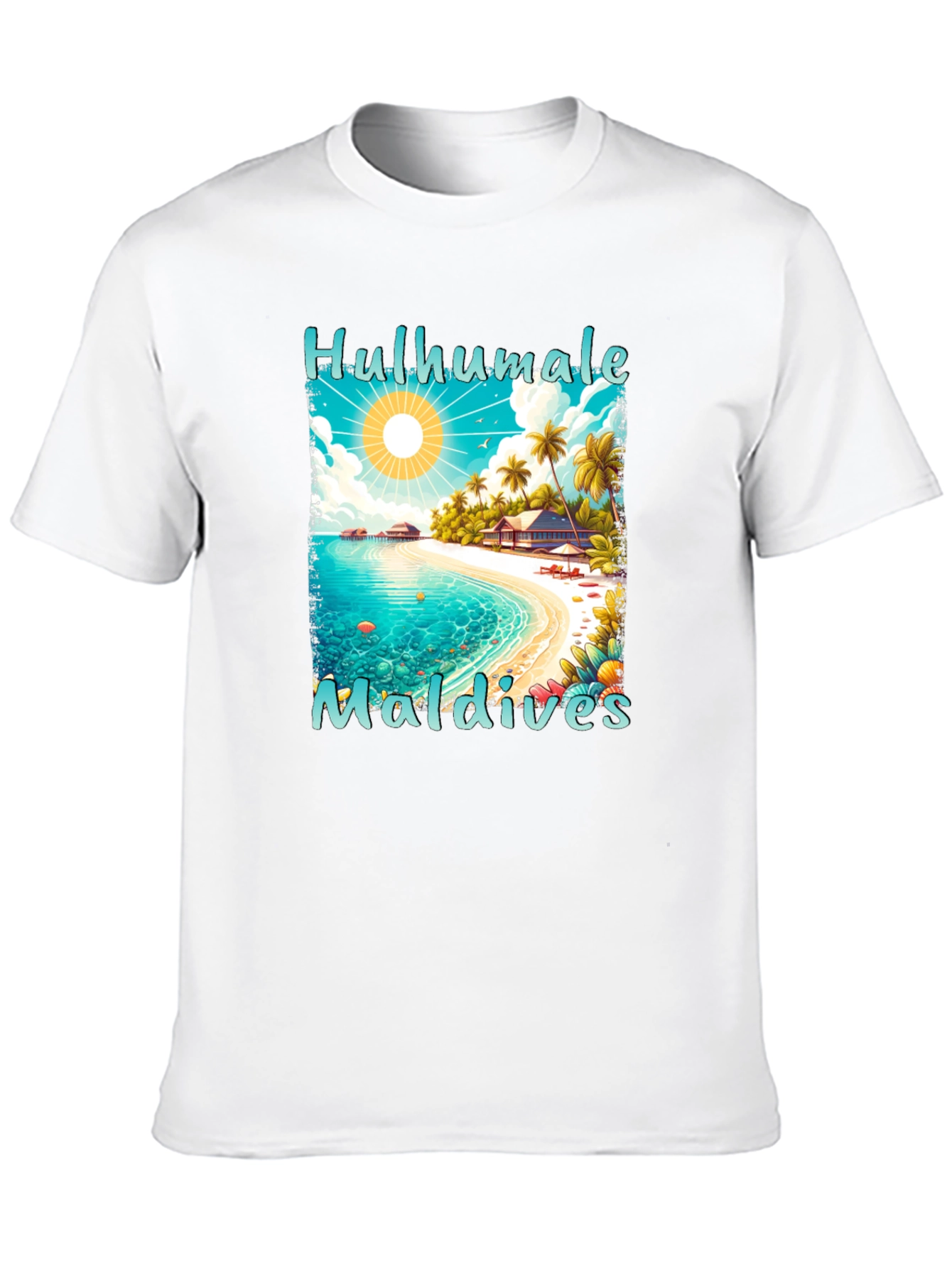 Hulhumale Maldives Beach Graphic T-Shirt