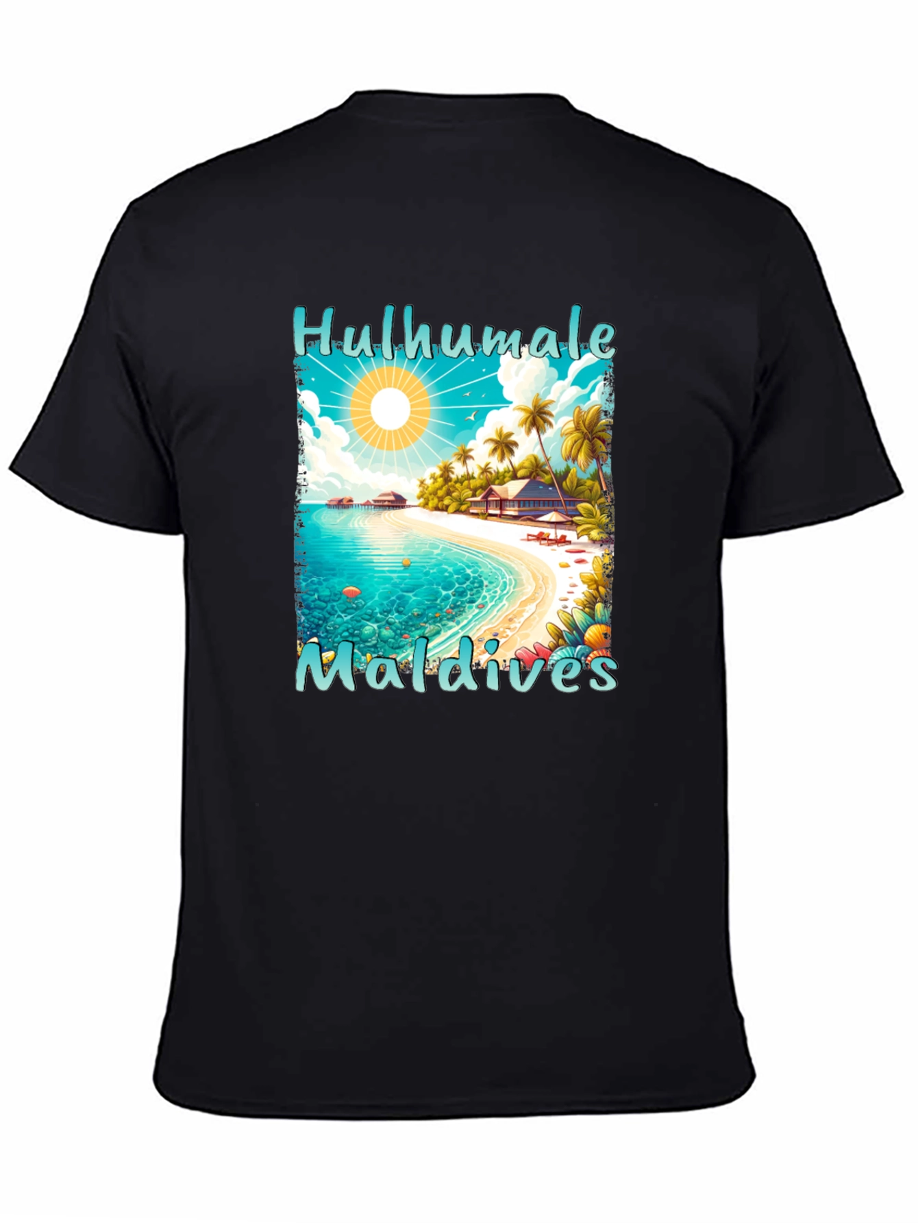 Hulhumale Maldives Beach Graphic T-Shirt