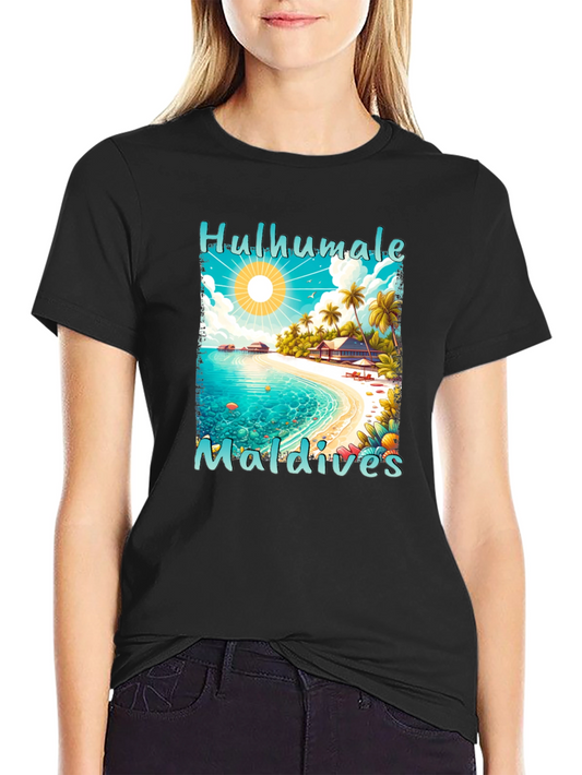 Hulhumale Maldives Beach Graphic T-Shirt
