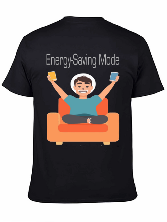 Energy-Saving Mode Graphic Tee - Relaxed Comfort
