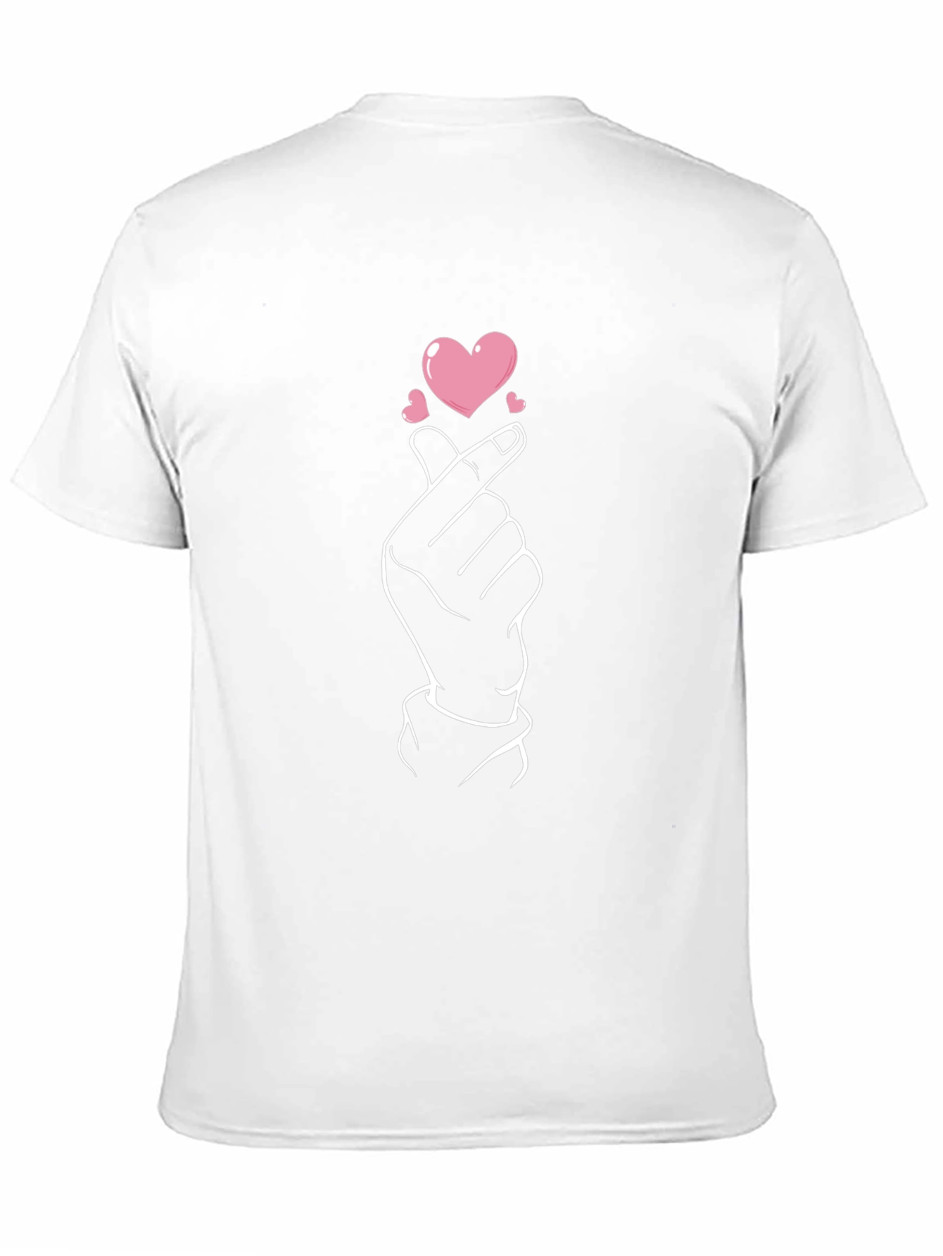 Heart Finger Gesture Black Graphic Tee