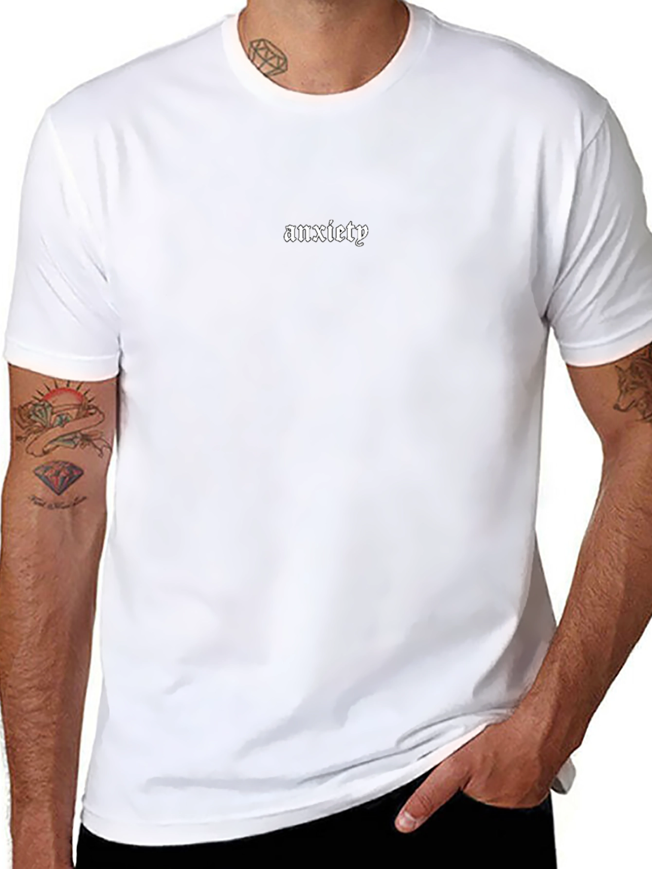 Anxiety T-Shirt - Gothic Script Black Tee