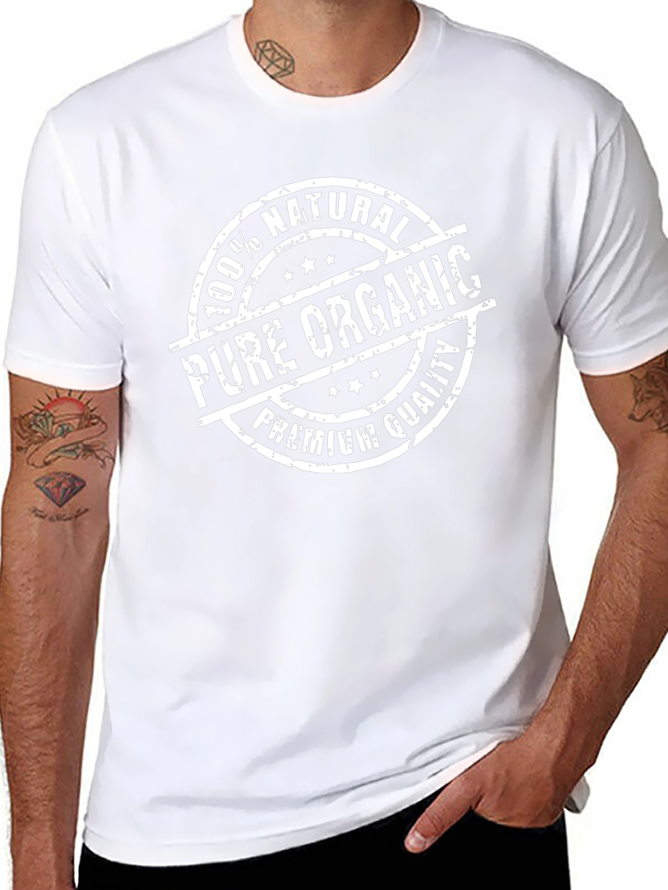 100% Natural Pure Organic Premium Quality Black T-Shirt