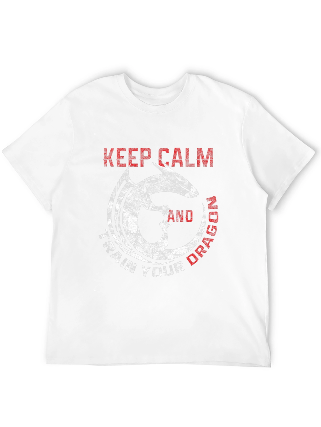 Keep Calm Train Dragon Black Graphic Tee