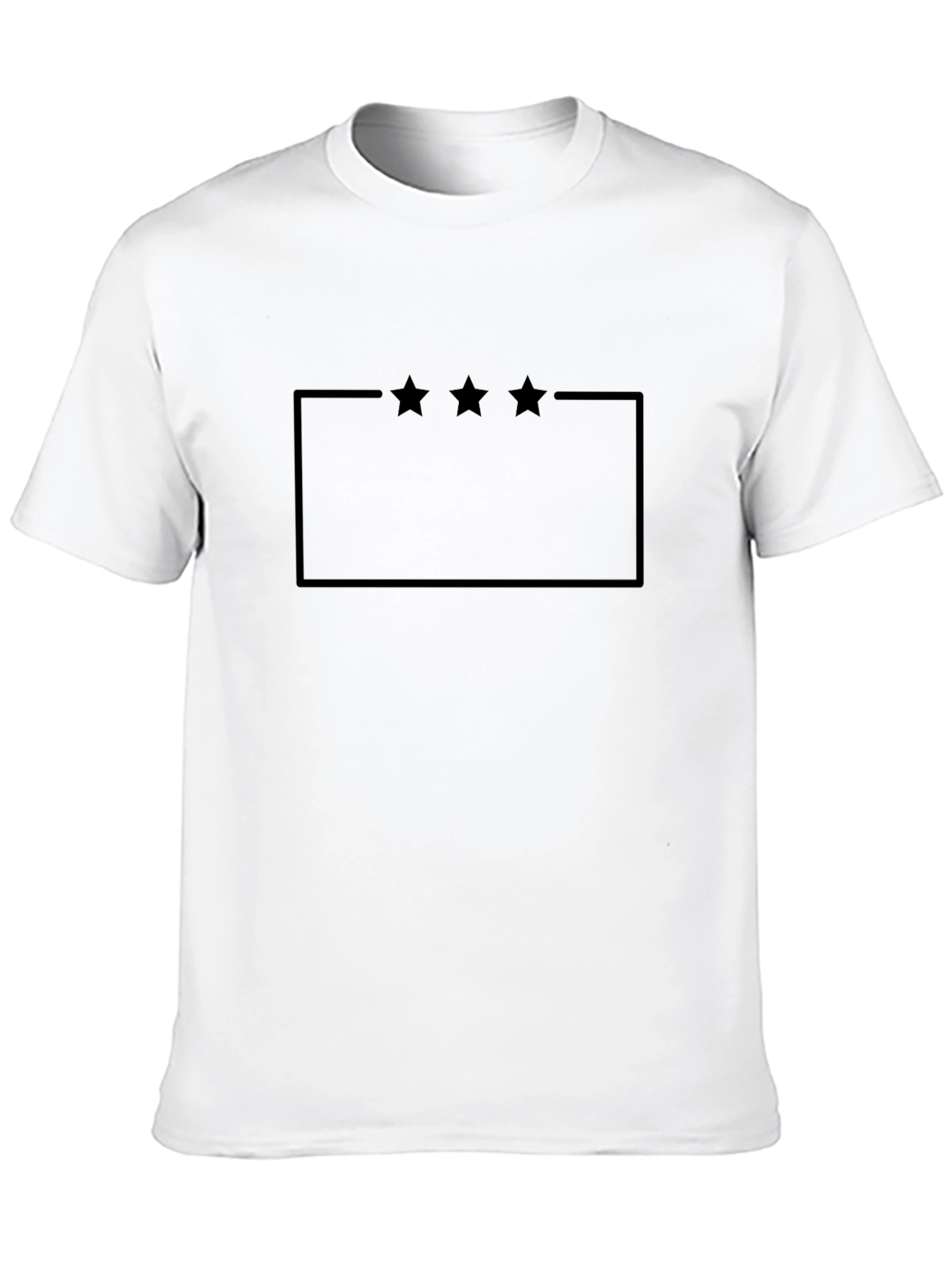 Modern Black Graphic Tee with Star Accent