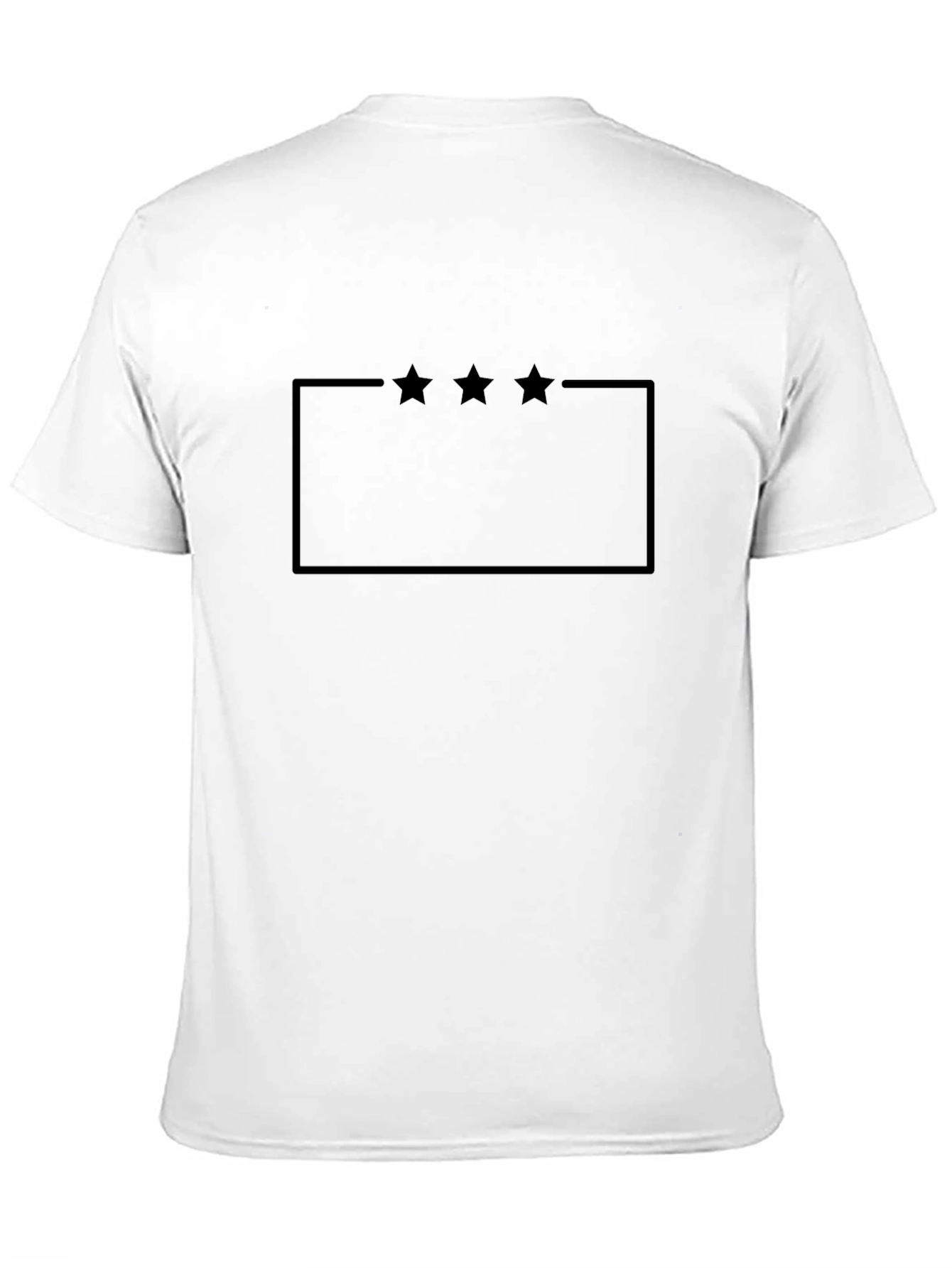 Modern Black Graphic Tee with Star Accent