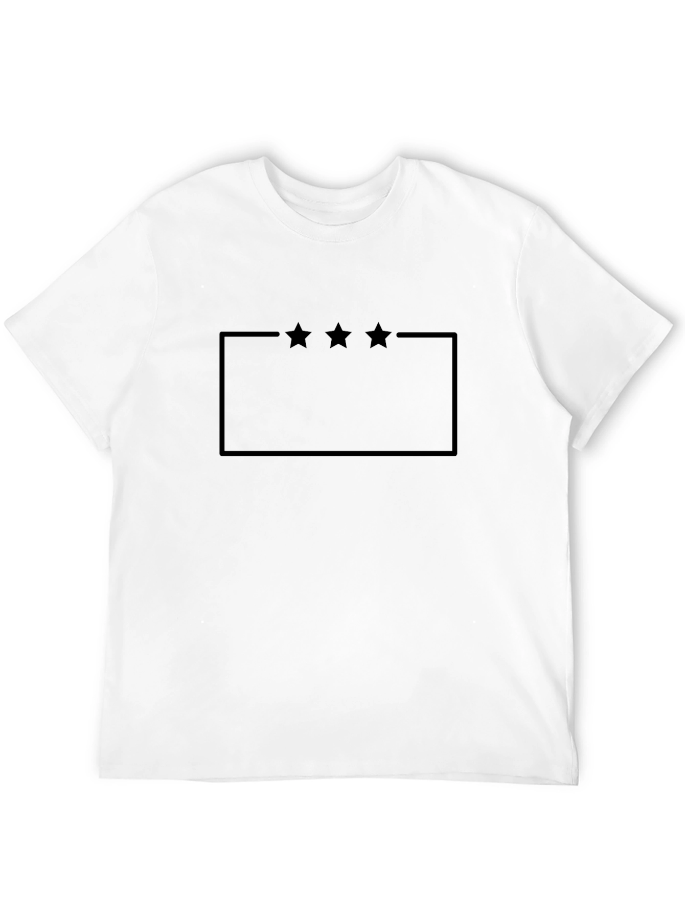 Modern Black Graphic Tee with Star Accent