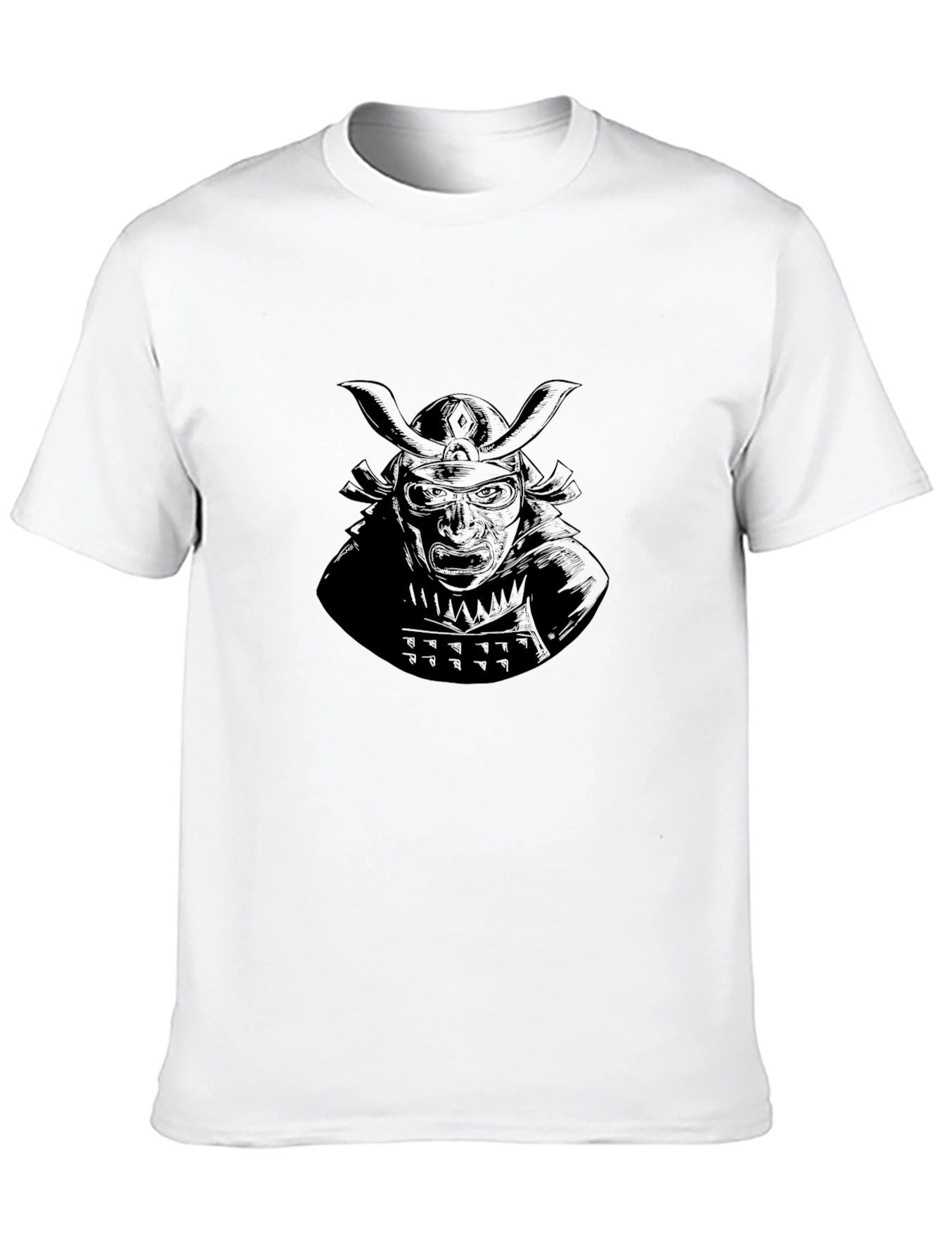 Samurai Graphic Tee - Black Cotton T-Shirt