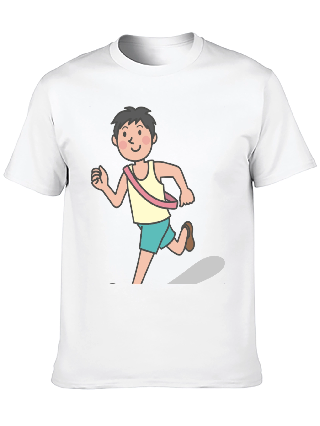 Runner Graphic Tee - Black Cotton Shirt