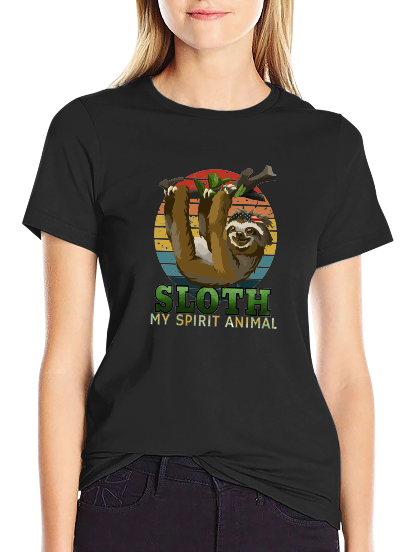 Sloth Spirit Animal Graphic T-Shirt
