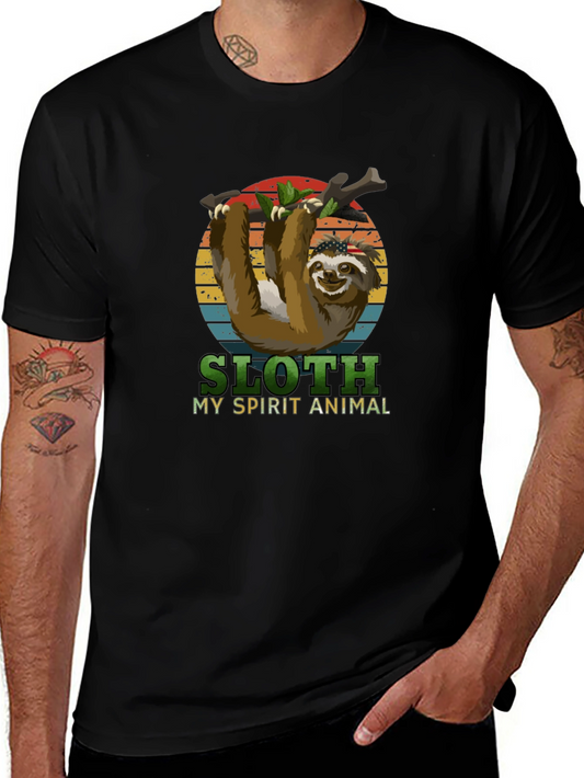 Sloth Spirit Animal Graphic T-Shirt