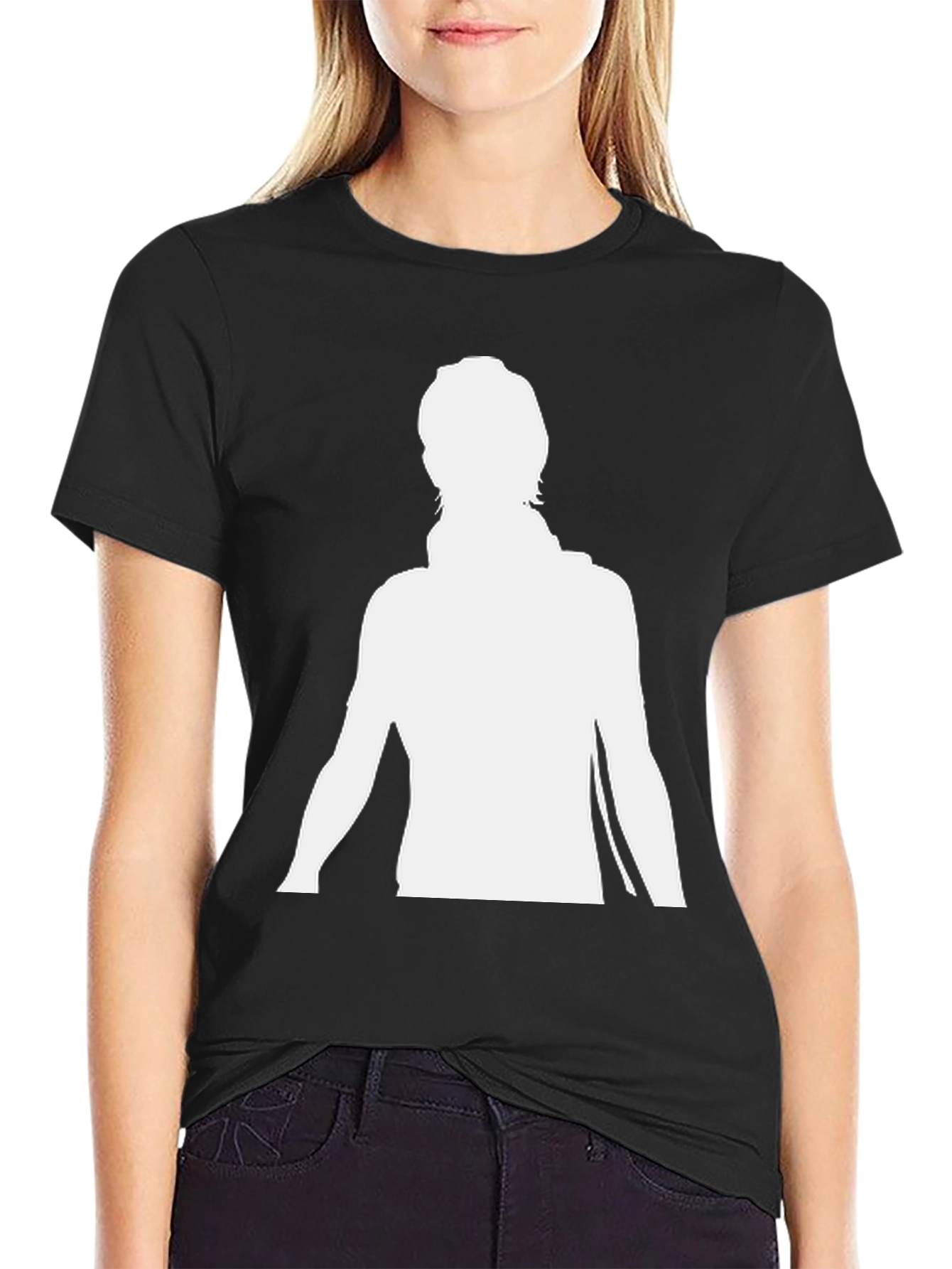 Silhouette Graphic T-Shirt - Trendy Black Tee