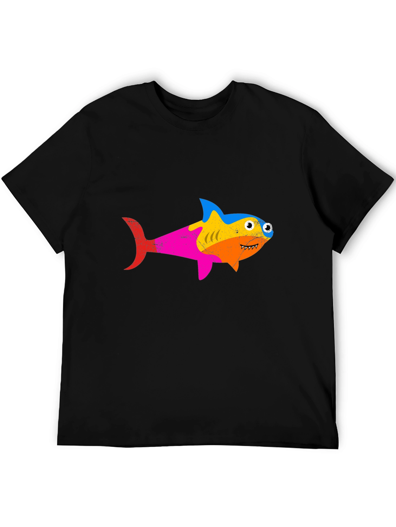 Rainbow Shark Graphic Tee - Stylish Mens T-Shirt