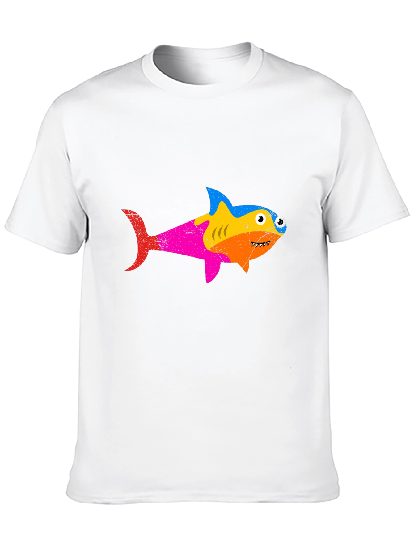 Rainbow Shark Graphic Tee - Stylish Mens T-Shirt