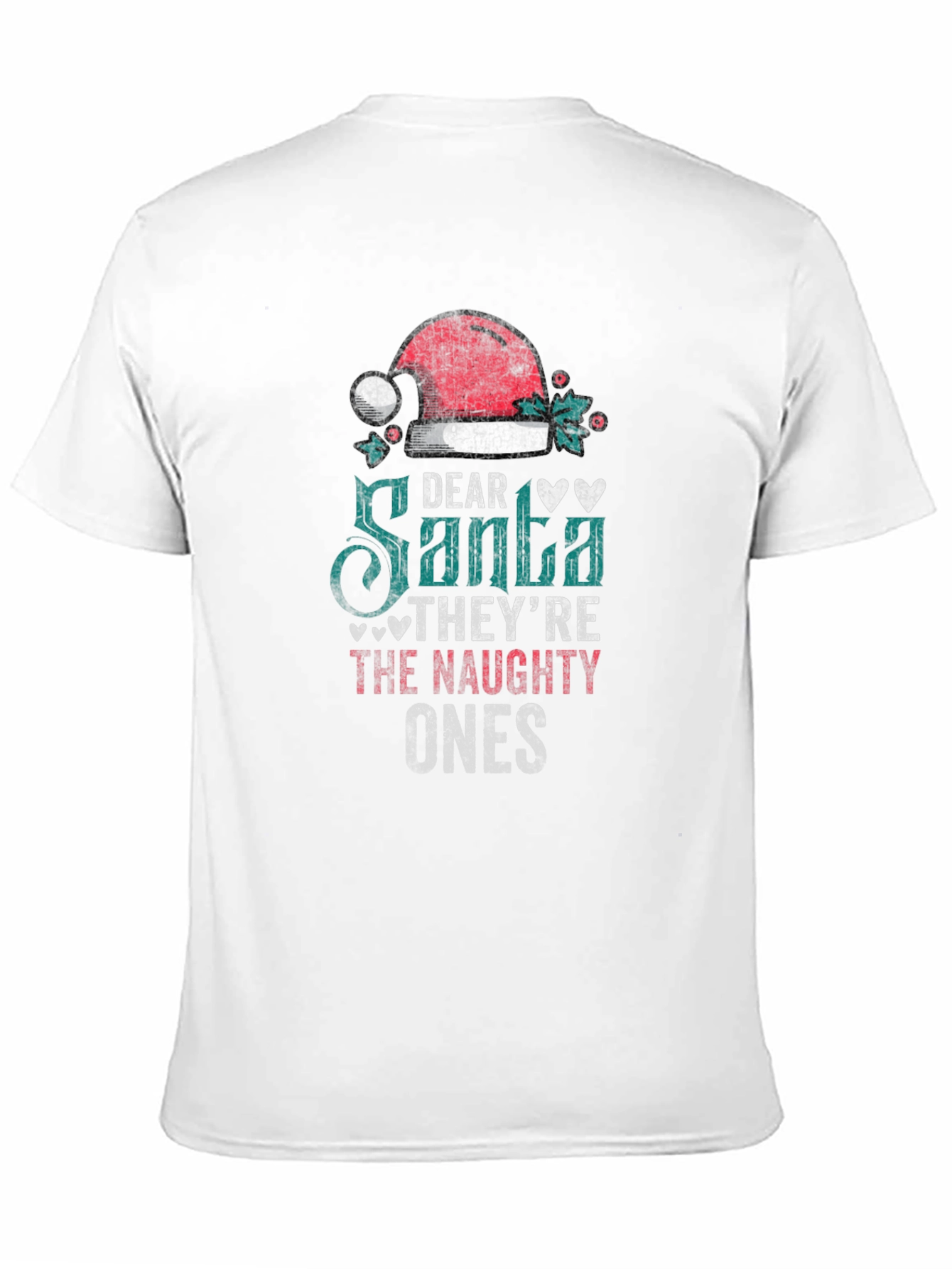 Dear Santa Naughty Ones Christmas Graphic Tee