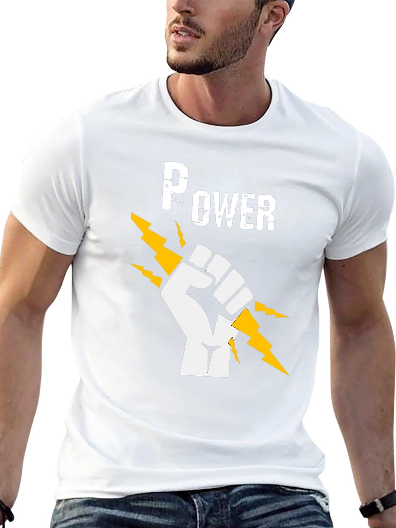 Power Fist Graphic T-Shirt - Black Cotton Tee