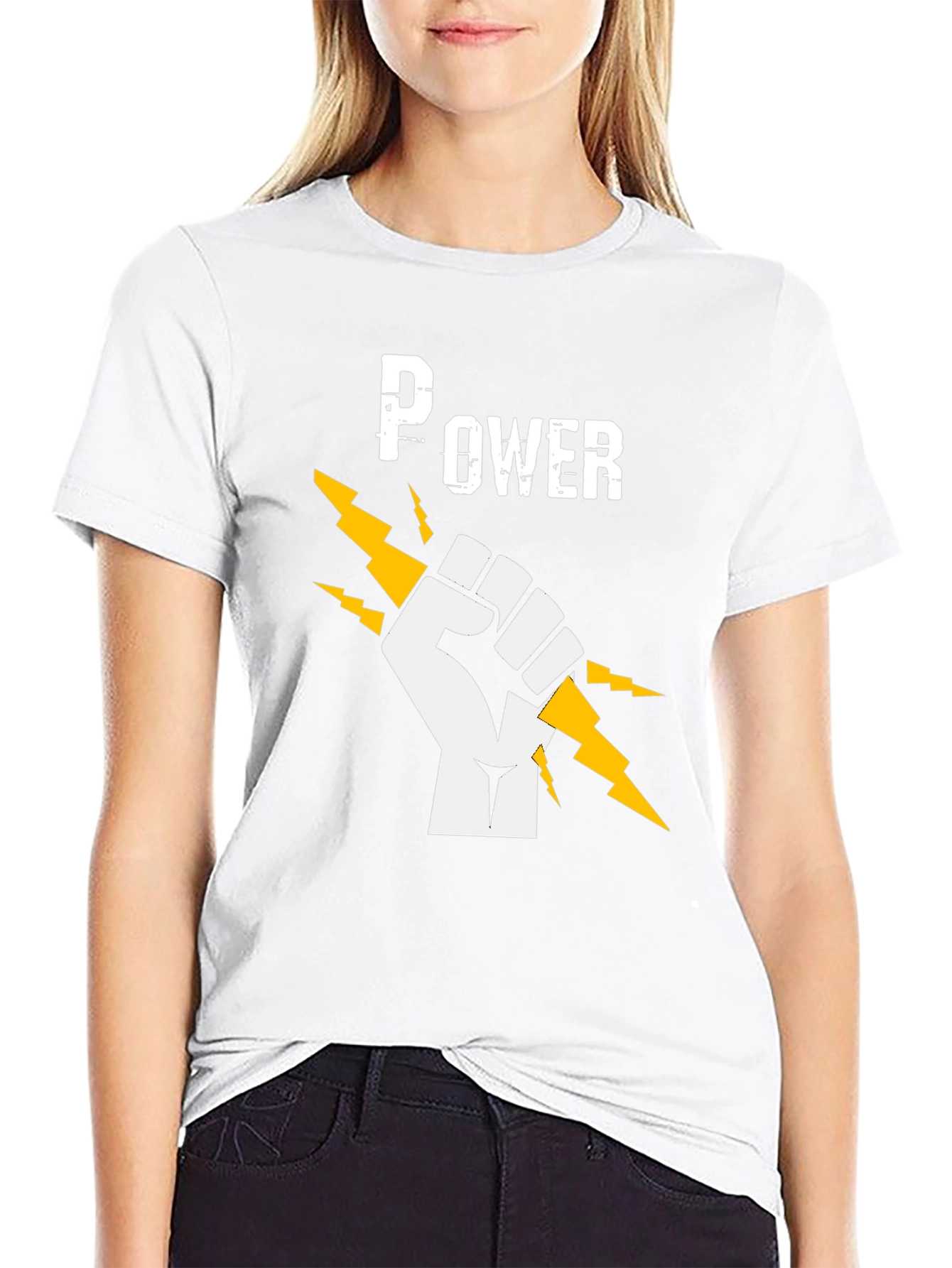 Power Fist Graphic T-Shirt - Black Cotton Tee