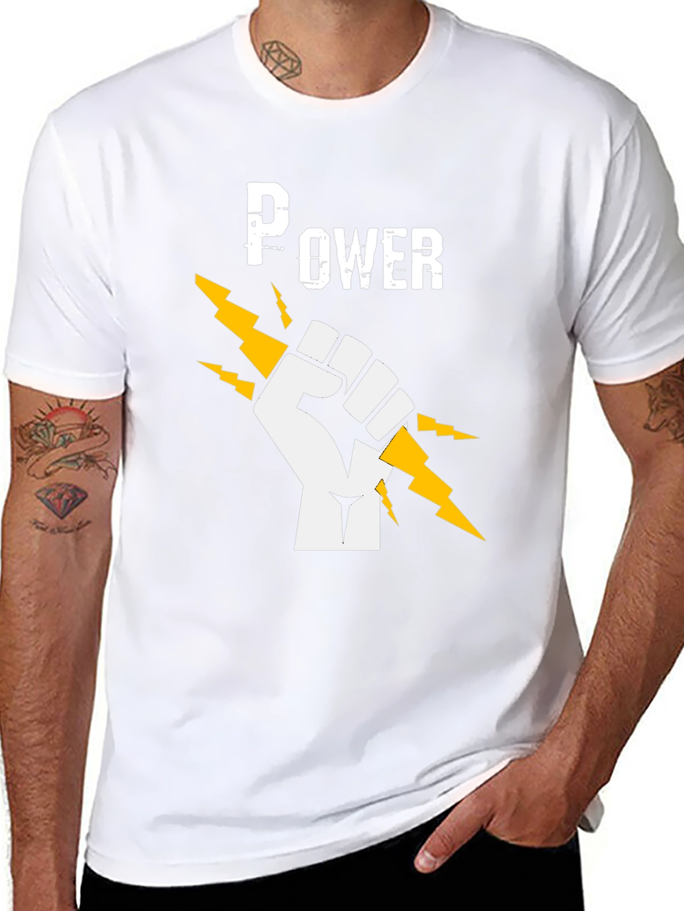 Power Fist Graphic T-Shirt - Black Cotton Tee