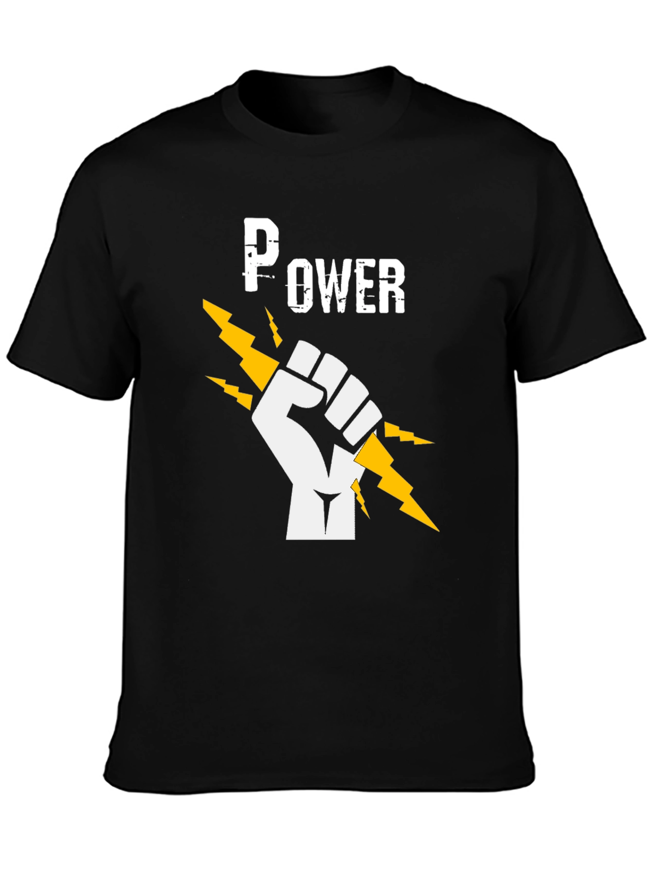 Power Fist Graphic T-Shirt - Black Cotton Tee
