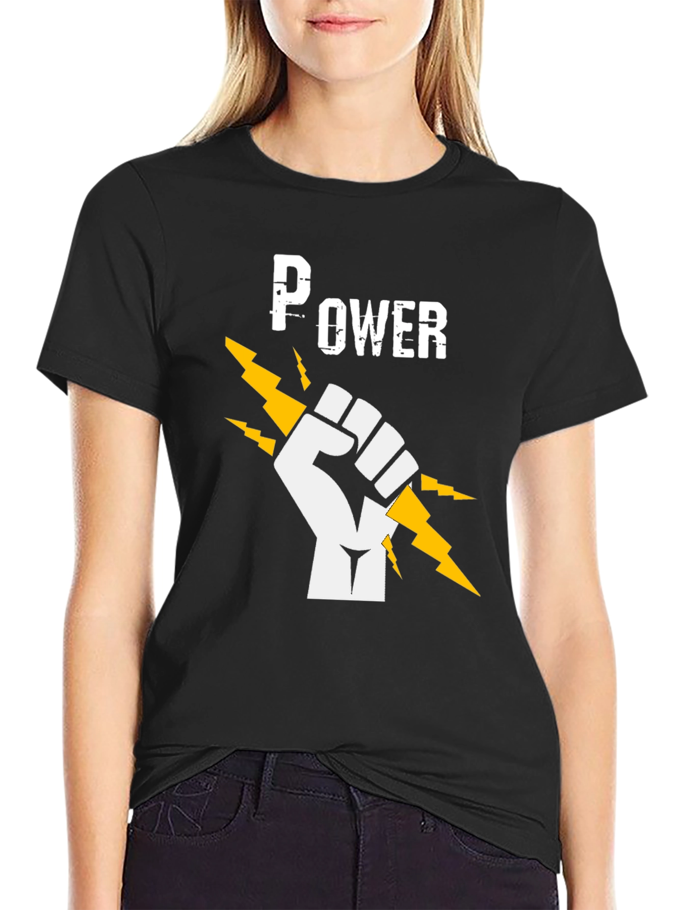 Power Fist Graphic T-Shirt - Black Cotton Tee