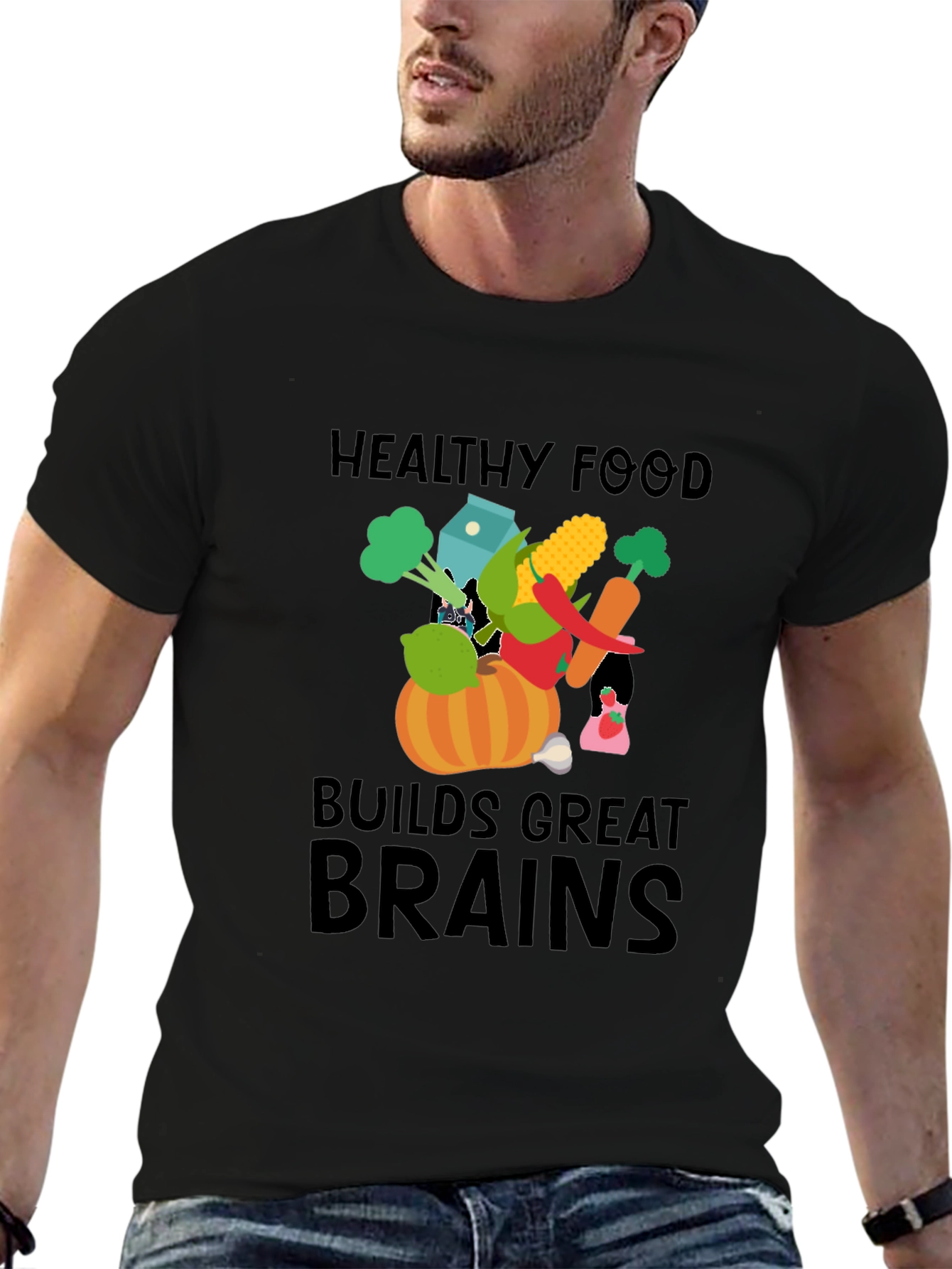 Healthy Food Builds Great Brains T-Shirt