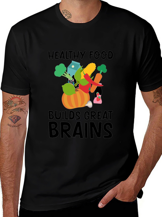 Healthy Food Builds Great Brains T-Shirt