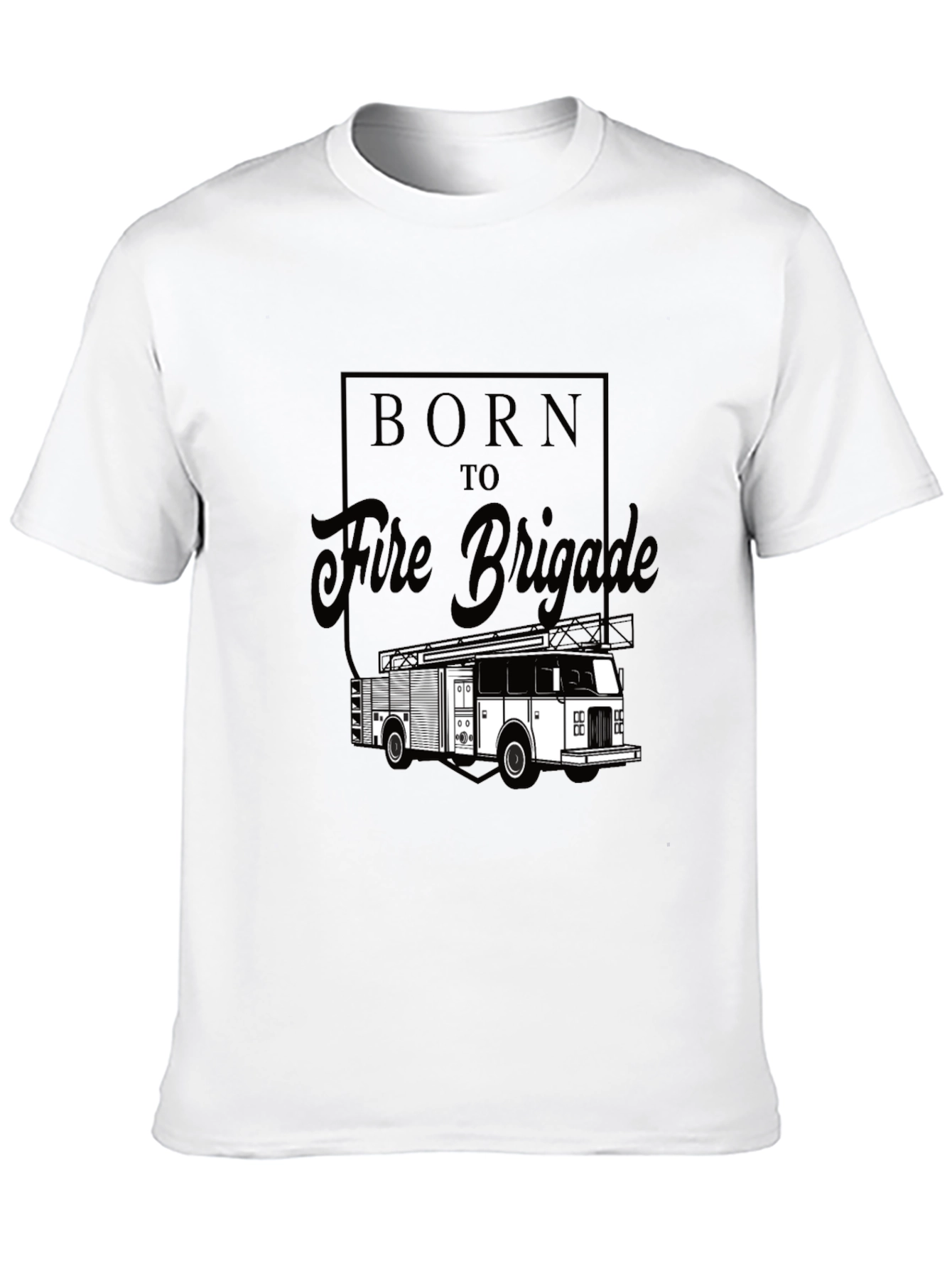 Born to Fire Brigade Black Graphic T-Shirt