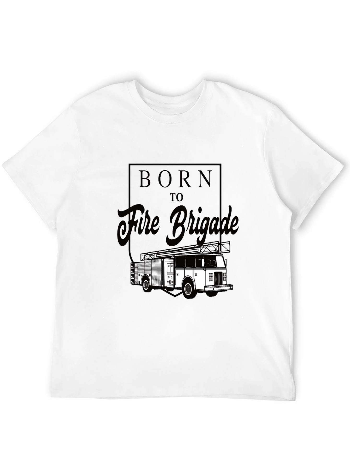 Born to Fire Brigade Black Graphic T-Shirt