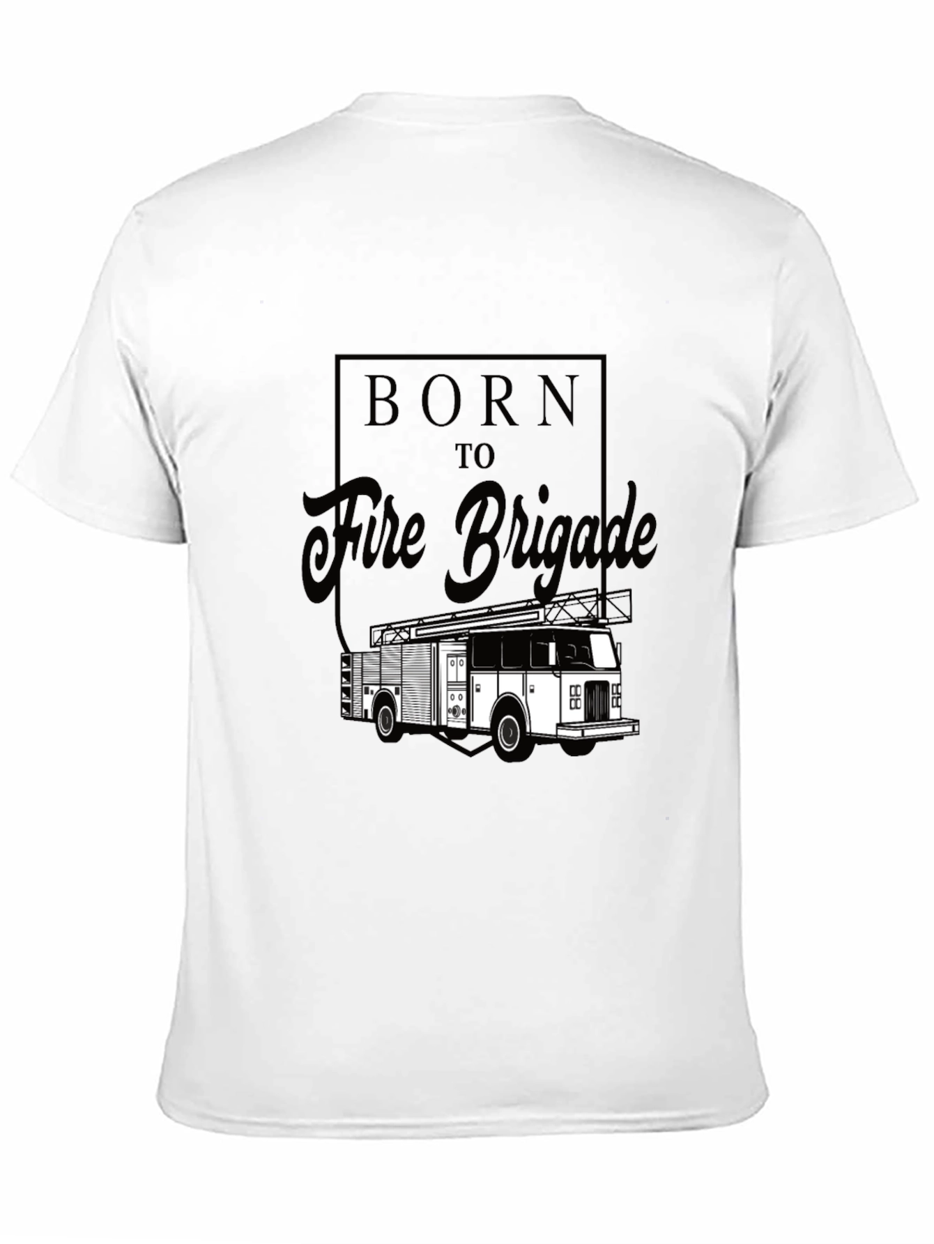 Born to Fire Brigade Black Graphic T-Shirt