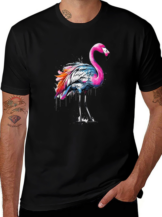Flamingo Graphic Tee - Vivid Colors