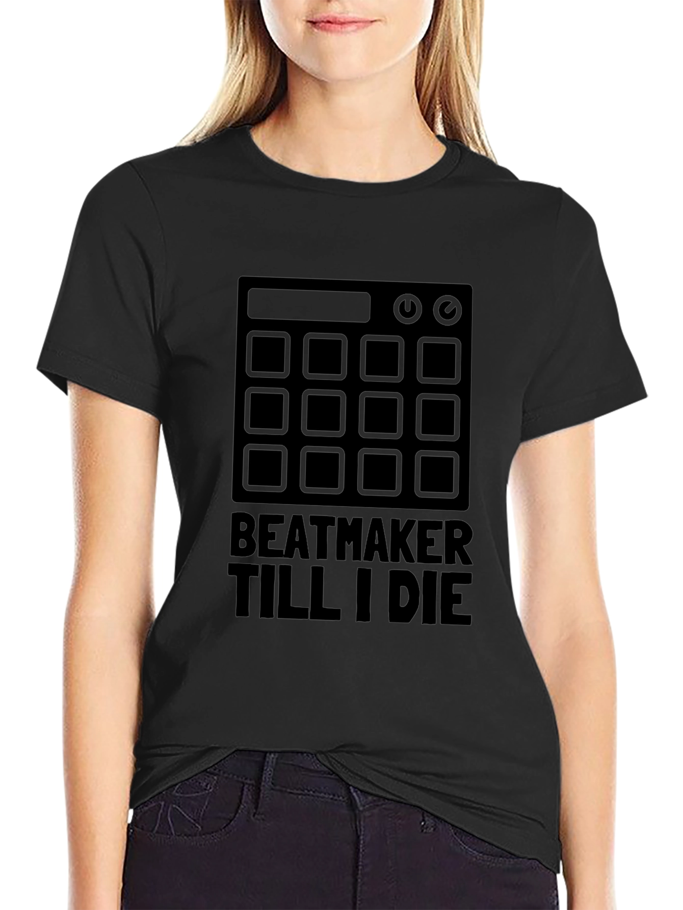 Beatmaker Till I Die Black Graphic Tee