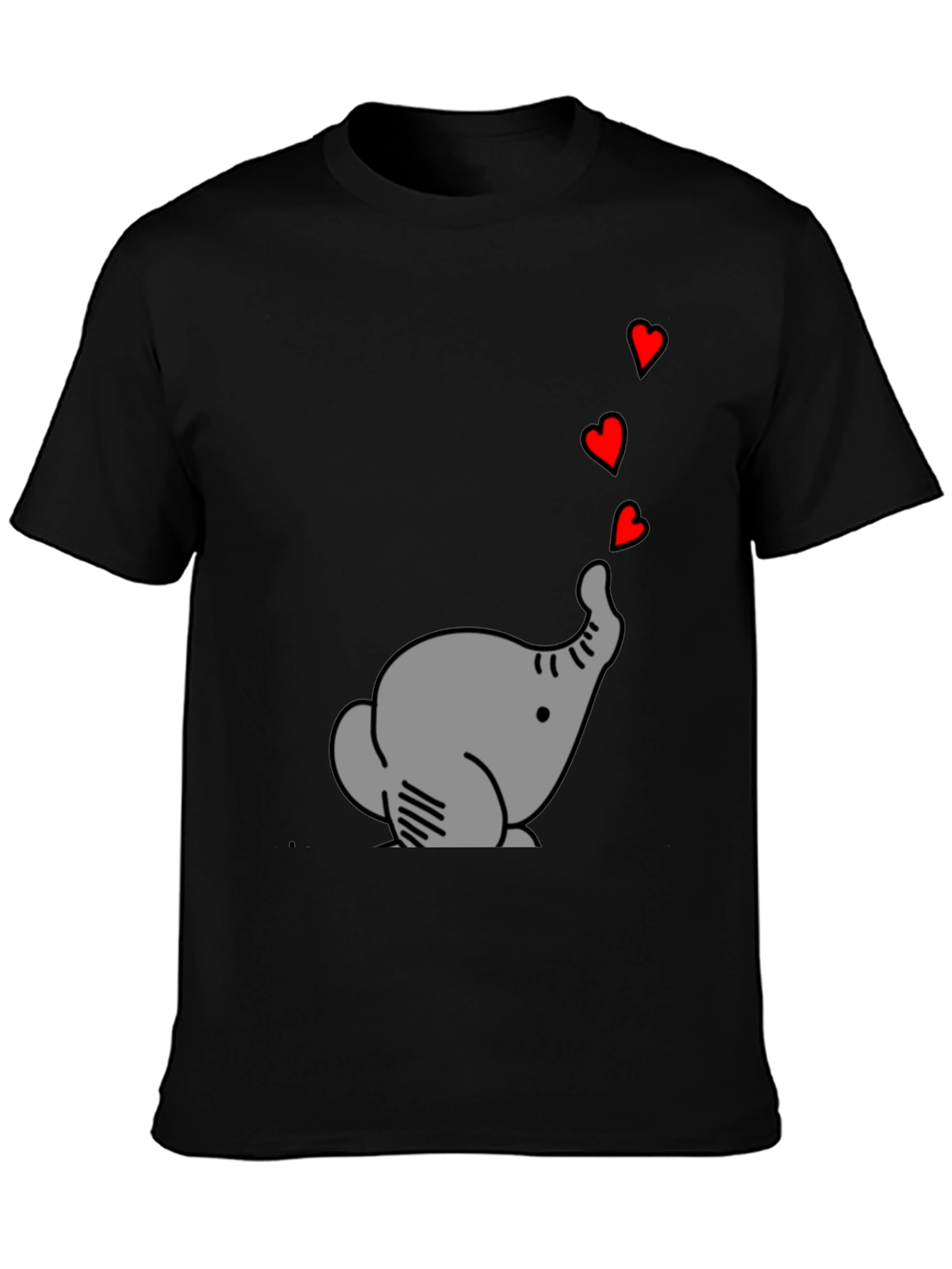 Elephant Love T-Shirt - Cute Graphic Tee