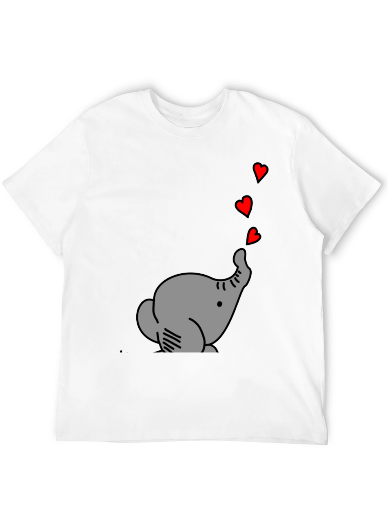 Elephant Love T-Shirt - Cute Graphic Tee