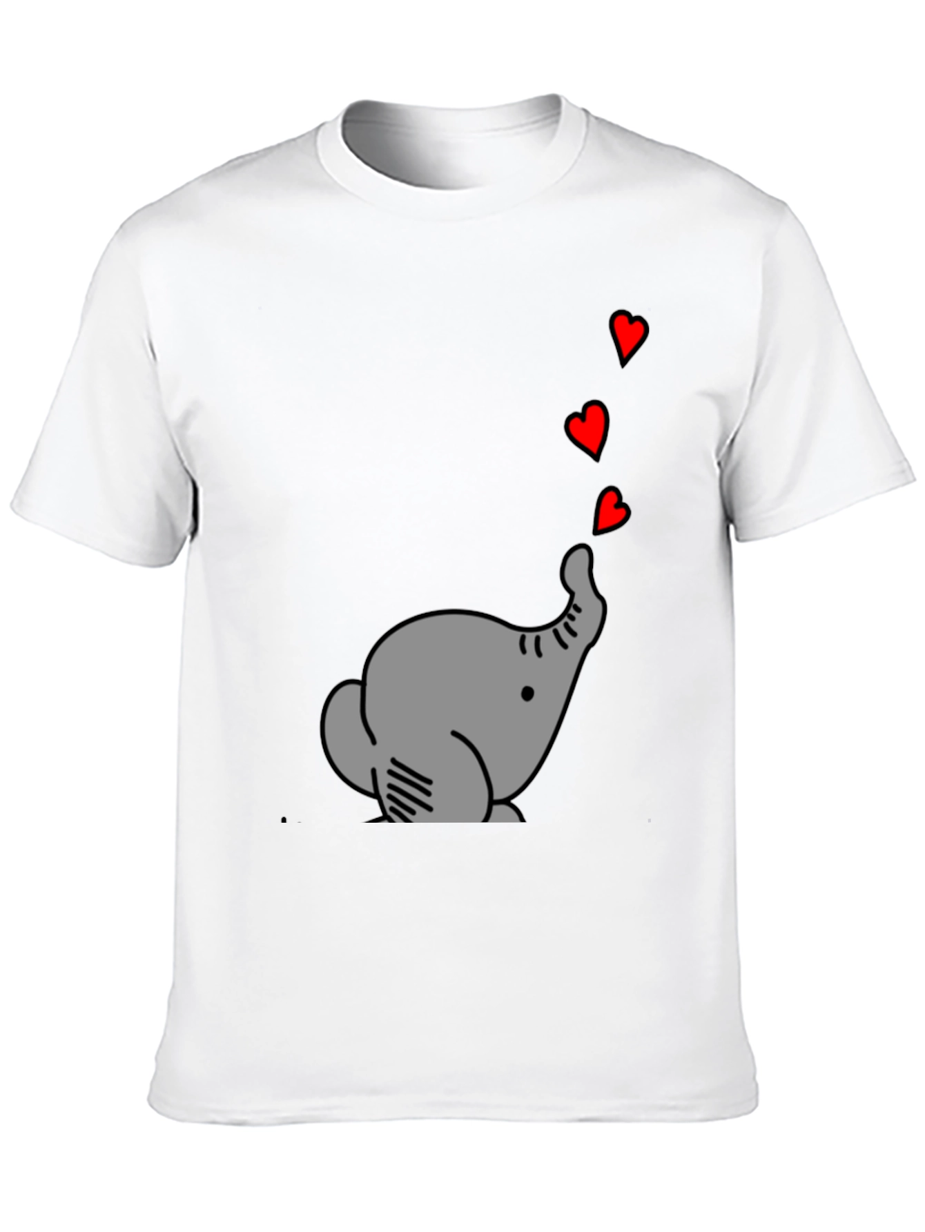 Elephant Love T-Shirt - Cute Graphic Tee