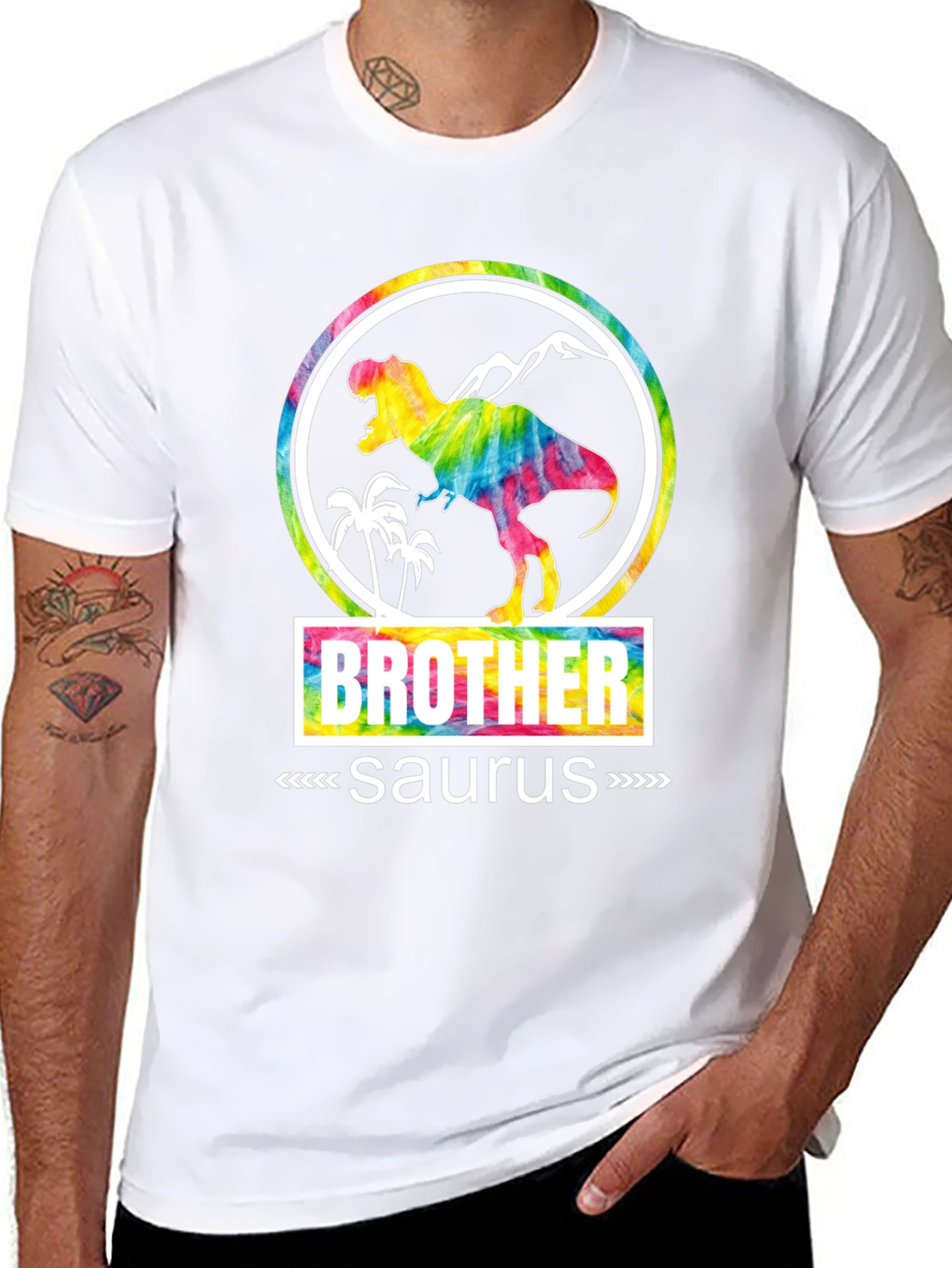 Brother Saurus T-Shirt - Dinosaur Graphic Tee