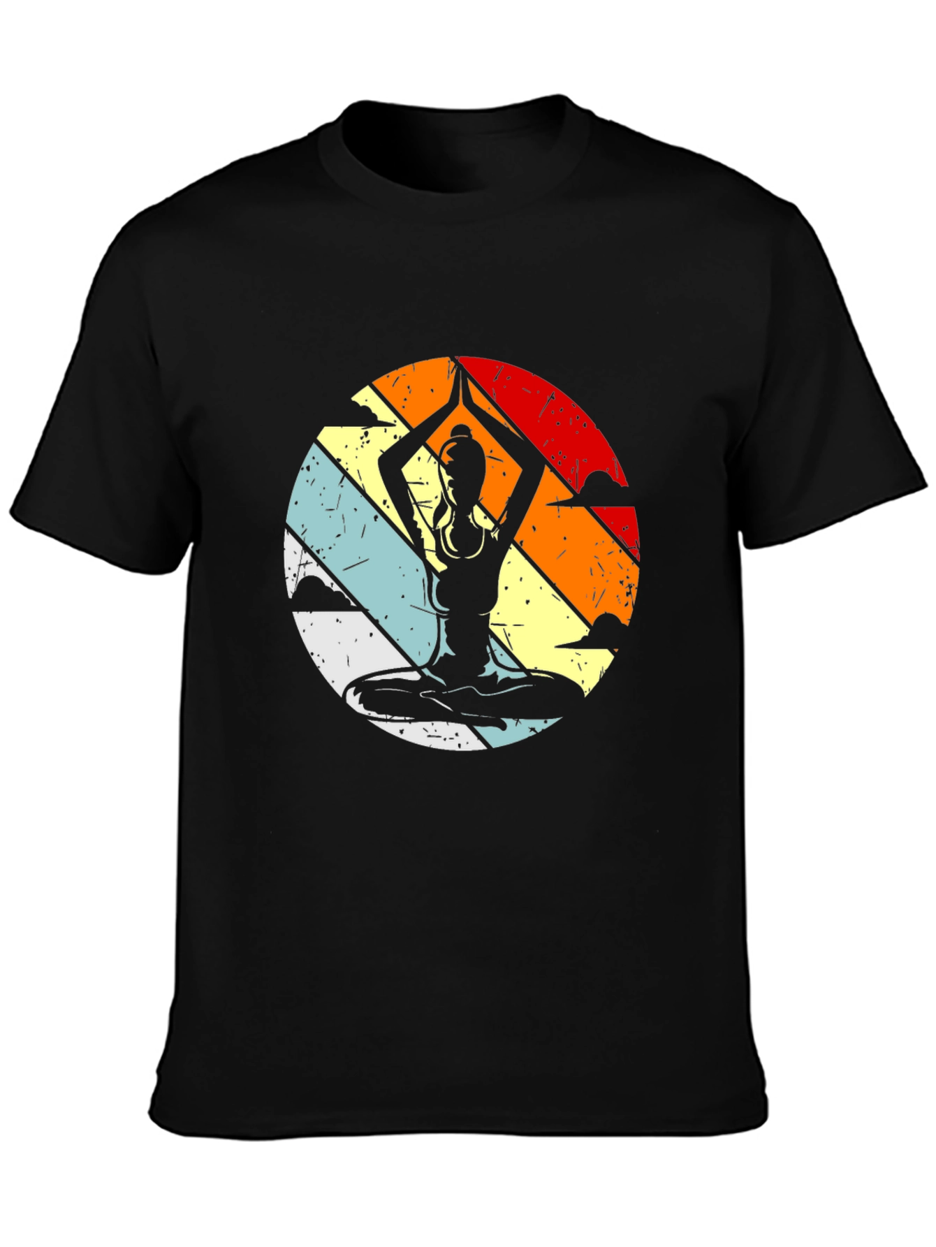 Yoga Pose Graphic Tee - Black Unisex T-Shirt