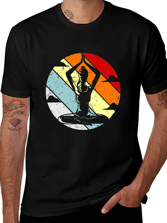 Yoga Pose Graphic Tee - Black Unisex T-Shirt