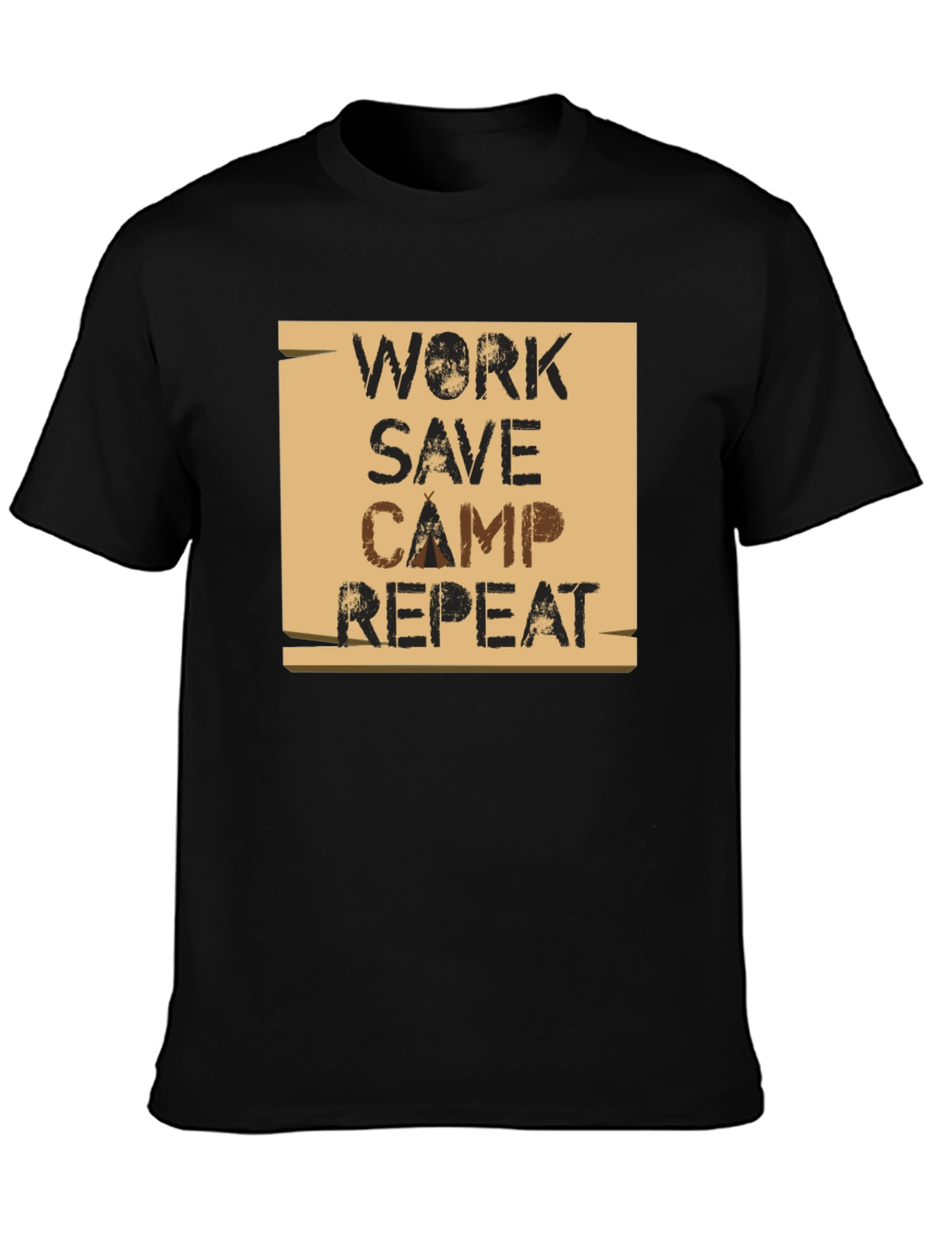 Work Save Camp Repeat Graphic T-Shirt