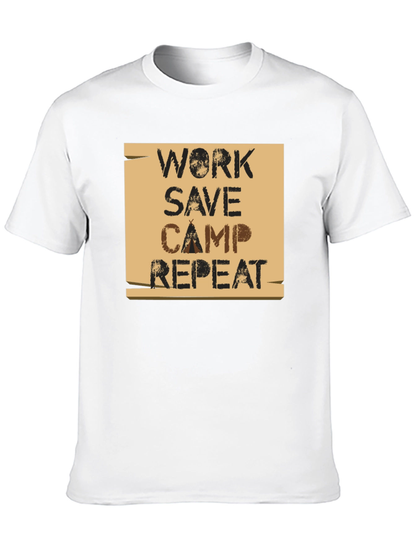 Work Save Camp Repeat Graphic T-Shirt