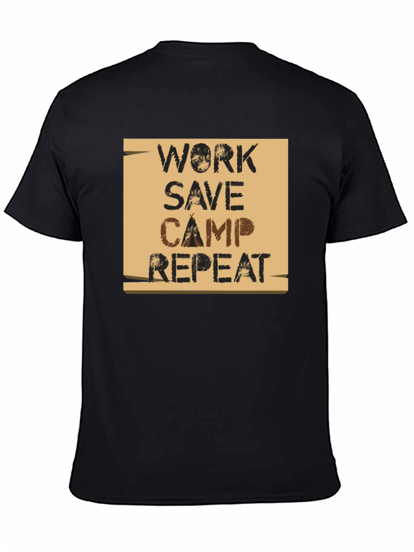 Work Save Camp Repeat Graphic T-Shirt