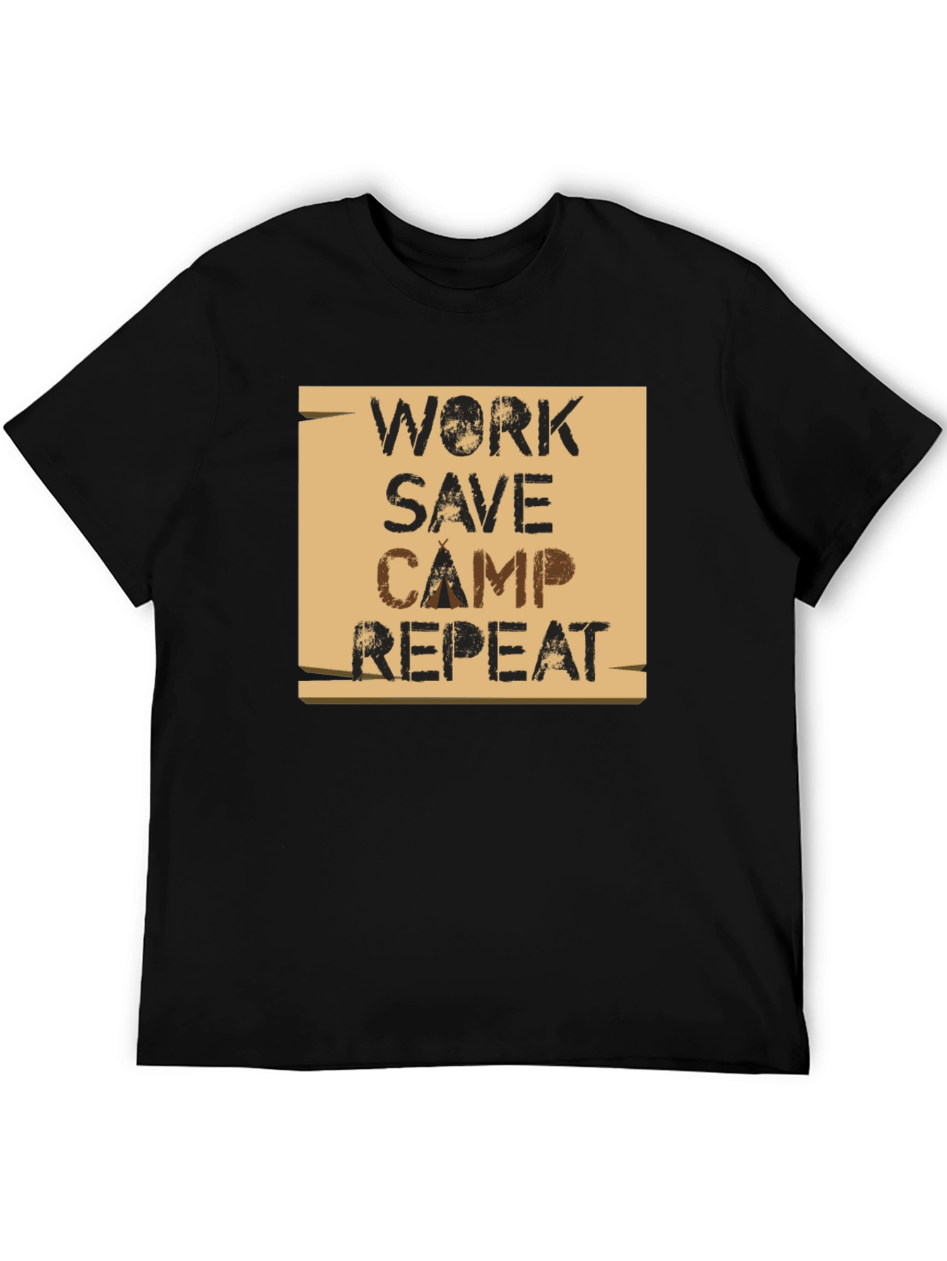 Work Save Camp Repeat Graphic T-Shirt